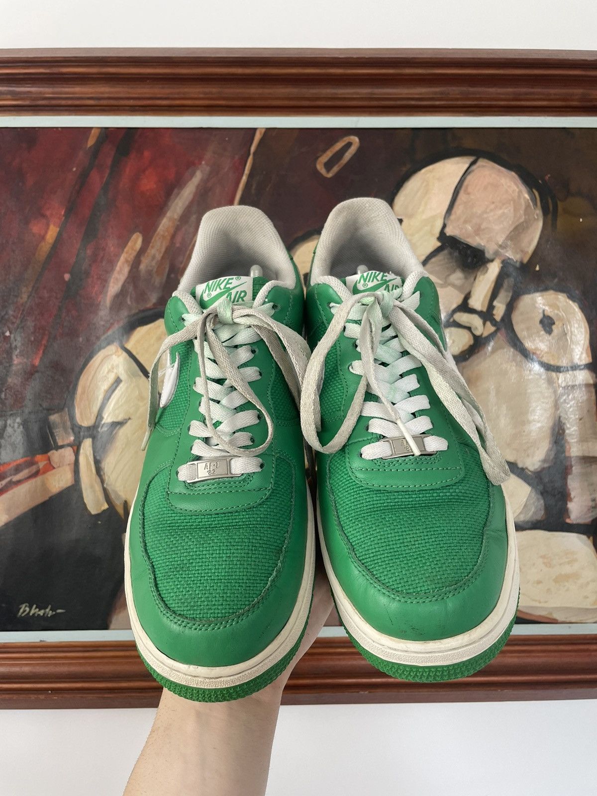 Nike Nike Air Force 1 Low AF1 Lucky Green Rare 🍀 Boston Celtics Size US 9.5 / EU 42-43 - 4 Thumbnail