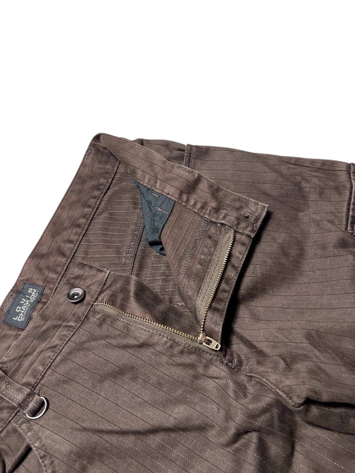 Japanese Brand Flare Louis Chavlon Japanese Stripe Hickory Cargo Pants Size US 32 / EU 48 - 5 Thumbnail