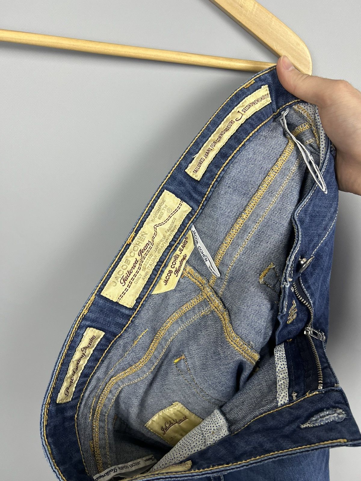 Jacob Cohen Jacob Cohen Jeans ”Girls Save The World” Blue Made in Italy Size 31" - 13 Thumbnail