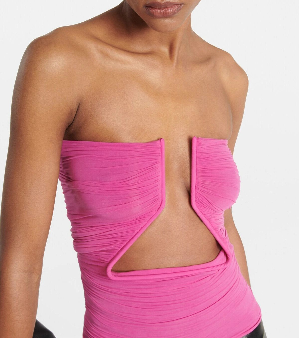 Rick Owens o1y0126 Crop Top in Fuchsia Size M / US 6-8 / IT 42-44 - 2 Thumbnail