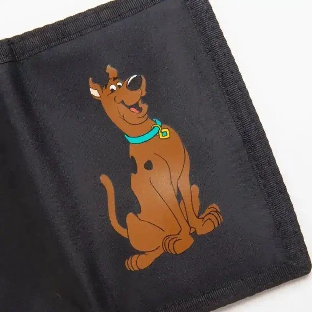 Vintage 1998 Scooby Doo Cartoon Network Black Nylon Velcro Wallet Size ONE SIZE - 4 Thumbnail