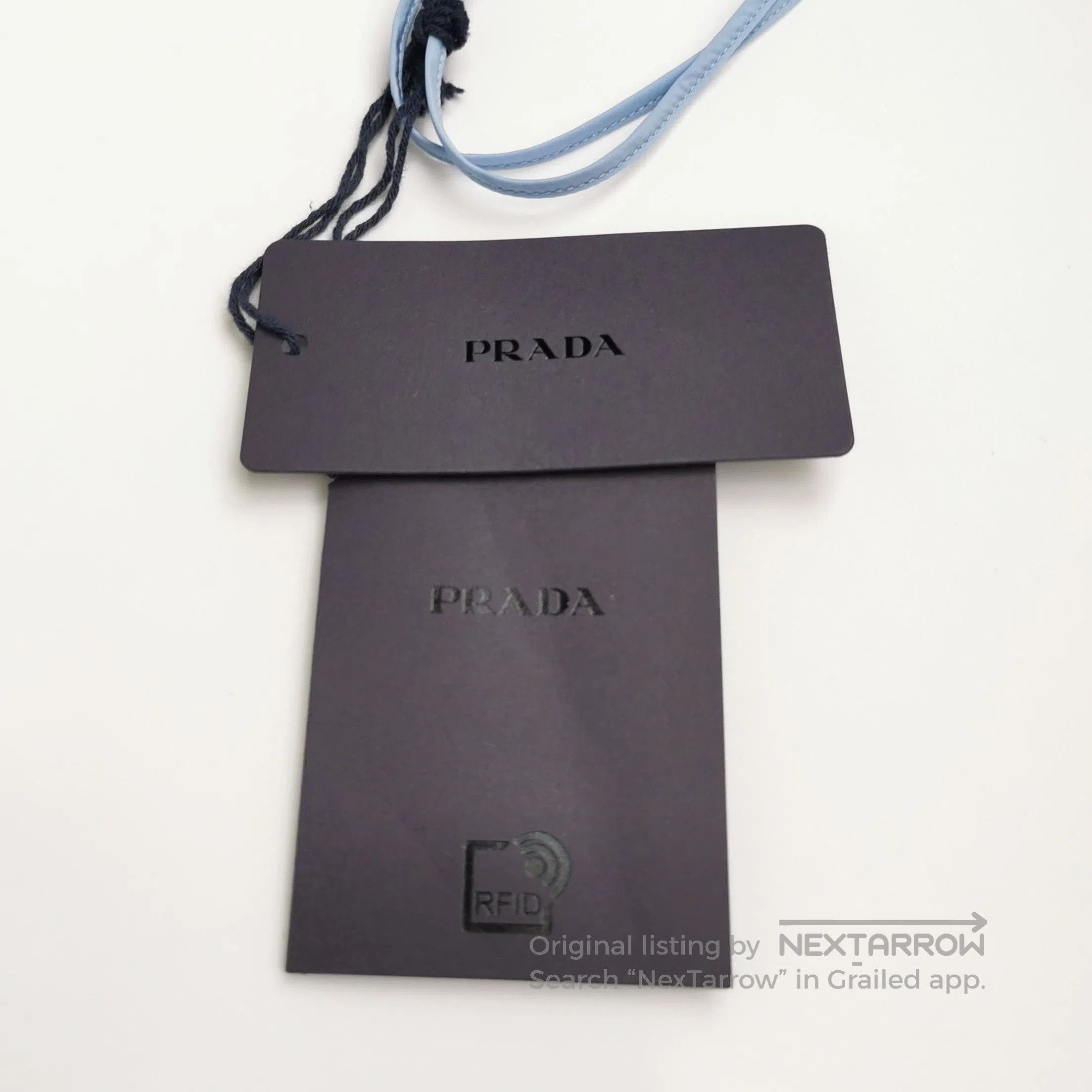 Prada Prada Triangle Logo Silk Bralette in Light Blue . Size L / US 10 / IT 46 - 5 Thumbnail
