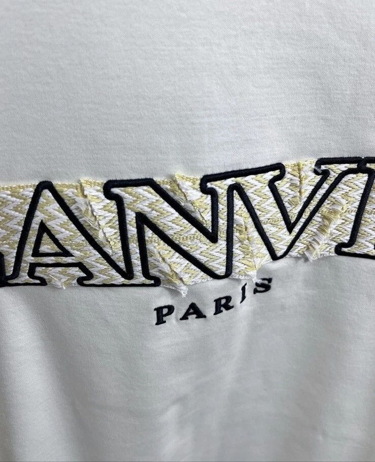 Lanvin LANVIN - CURB EMBROIDERED LOGO OVERSIZED T-SHIRT Size US L / EU 52-54 / 3 - 4 Thumbnail