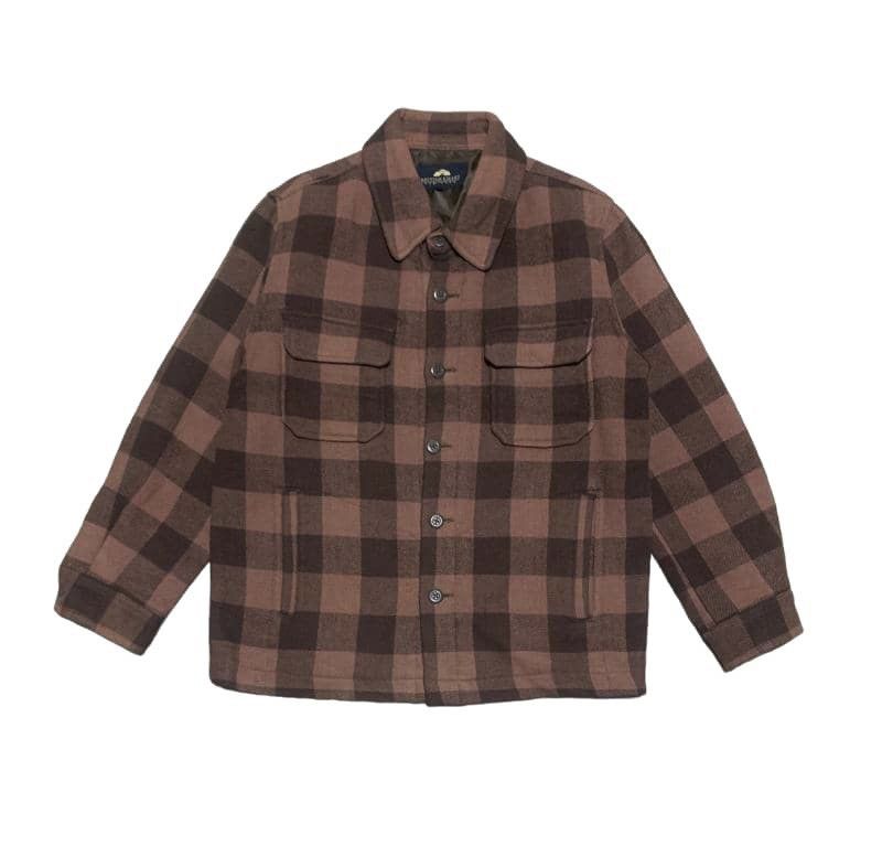 image of Archival Clothing x Flannel Vintage Wool Flannel Shirt Jacket Bristish Khaki Hype Color in Brown (S
