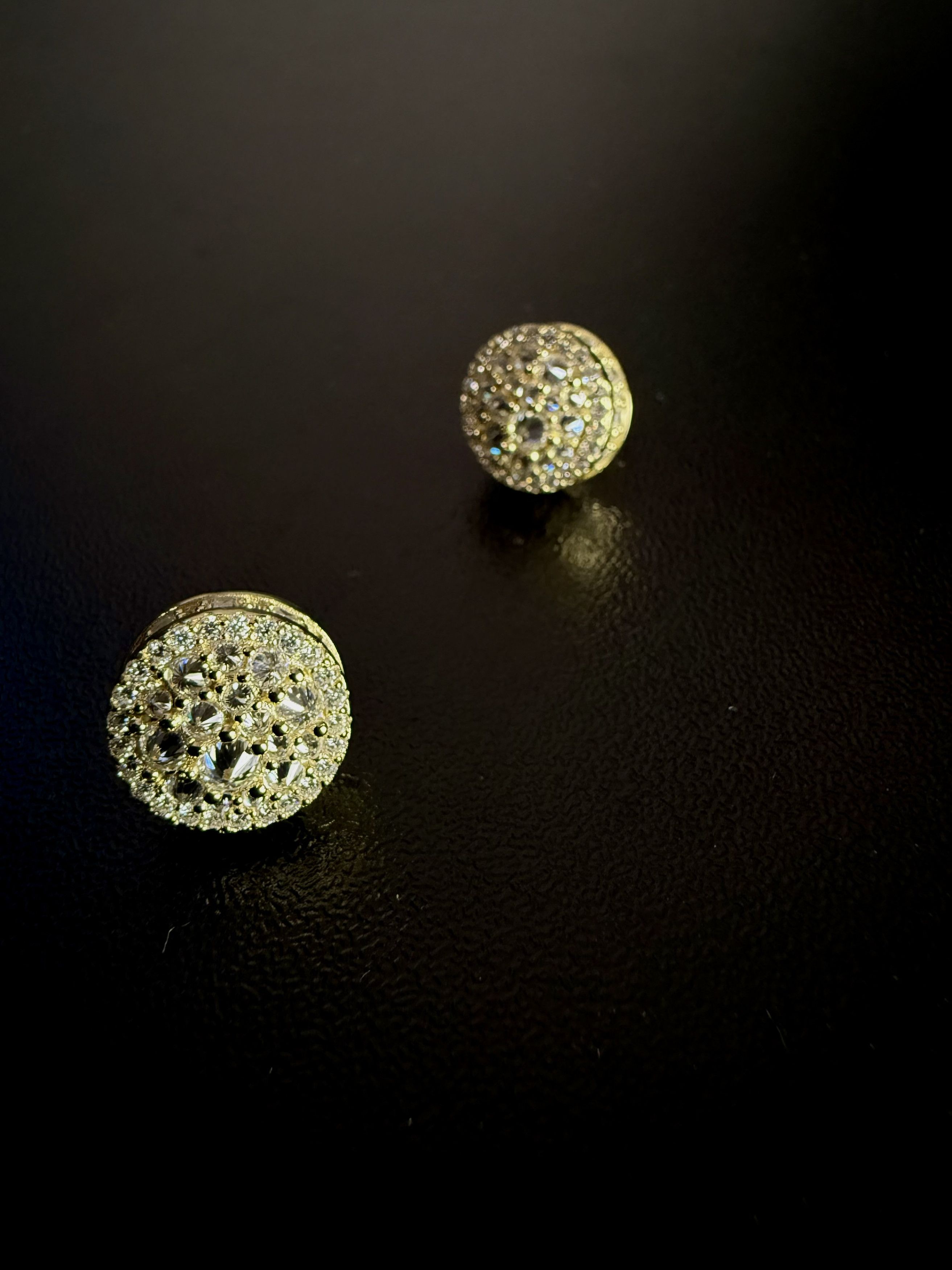 Other Glacier Halo stud moissanite gold plated 925silver earrings Size ONE SIZE - 4 Thumbnail