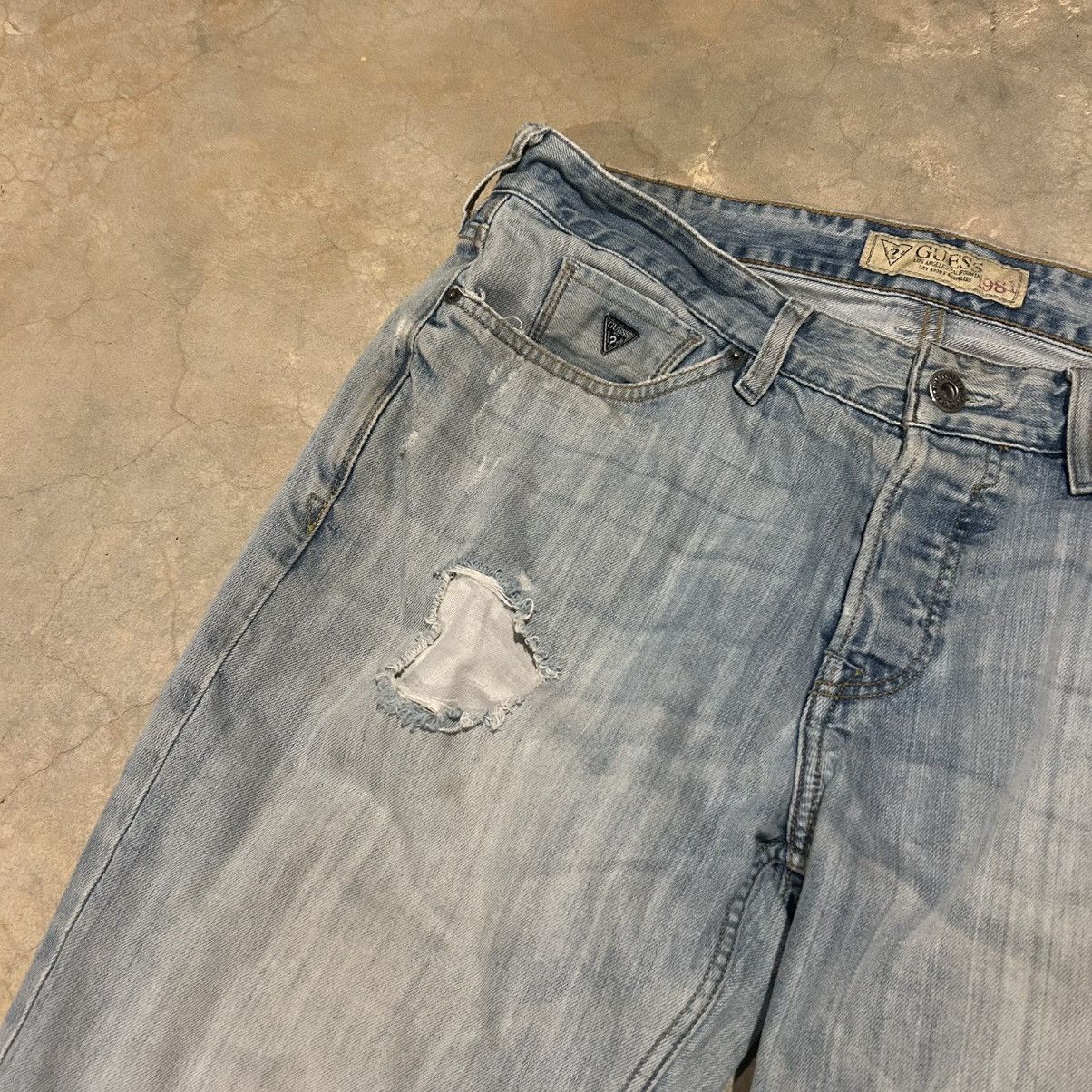 Guess × Vintage Crazy Vintage Y2K Guess Jeans Baggy Bootcut Distressed Denim Size US 36 / EU 52 - 5 Thumbnail