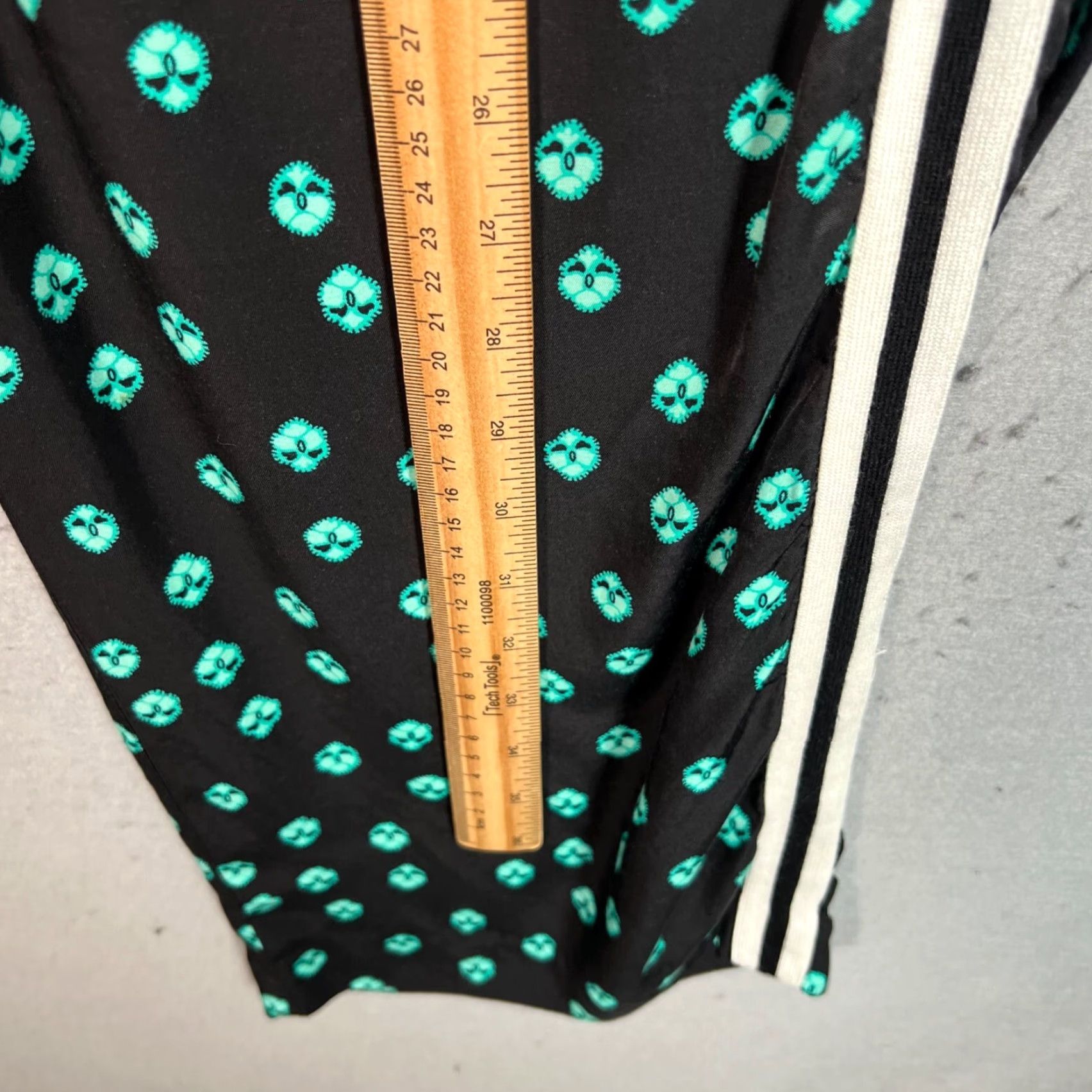 Maje Maje Womens Black Teal Printed Track Pants With Side Stripes Size 2 Size 26" / US 2 / IT 38 - 7 Thumbnail