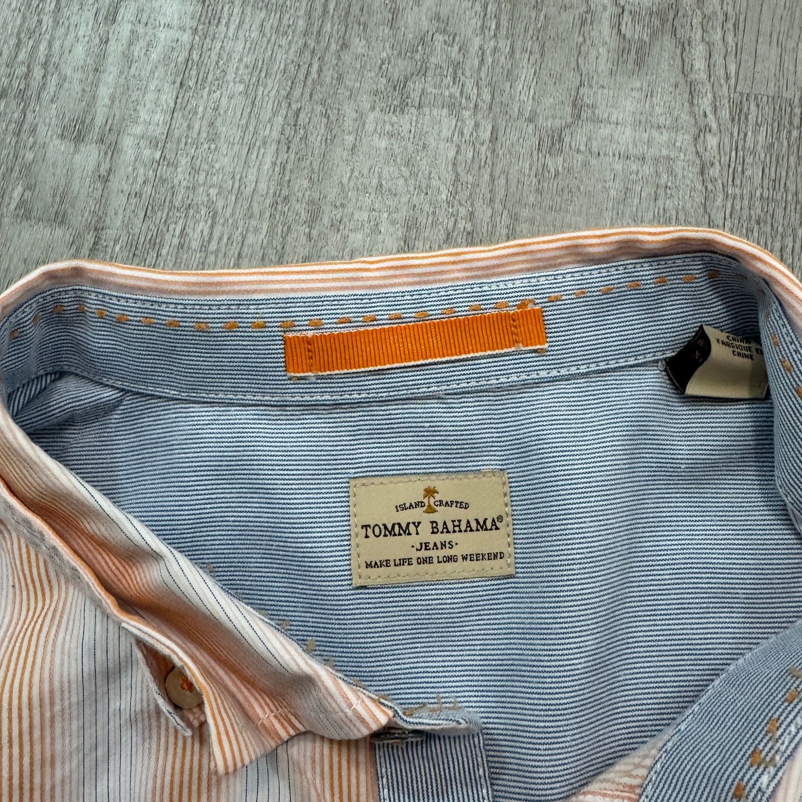 Tommy Bahama Tommy Bahama Button Shirt Men's Extra Large XL Orange Blue Size US XL / EU 56 / 4 - 4 Thumbnail