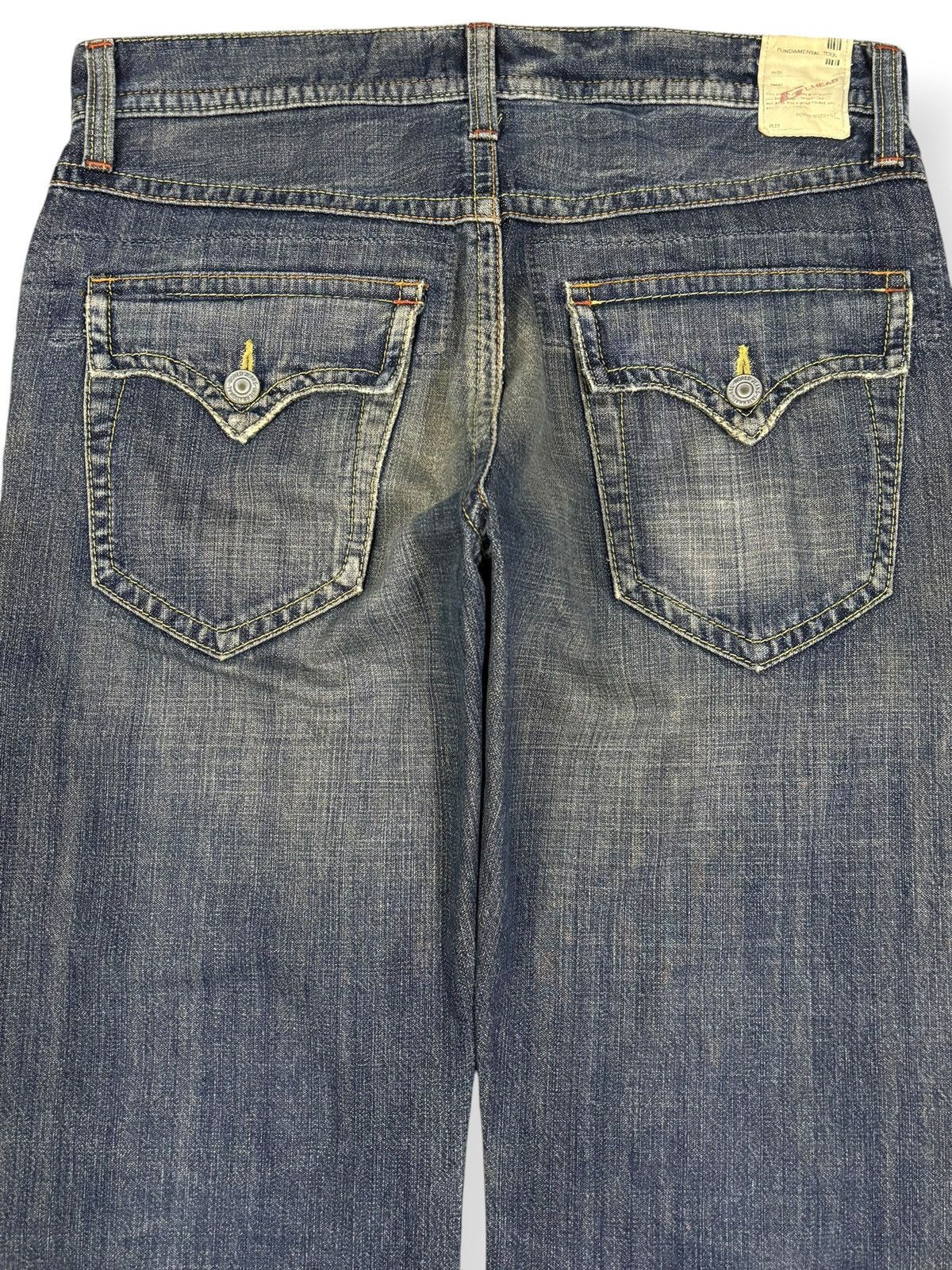 Japanese Brand Vintage Y2K GL Heart Mud Wash Faded Baggy Ripped Jeans Size US 34 / EU 50 - 9 Thumbnail