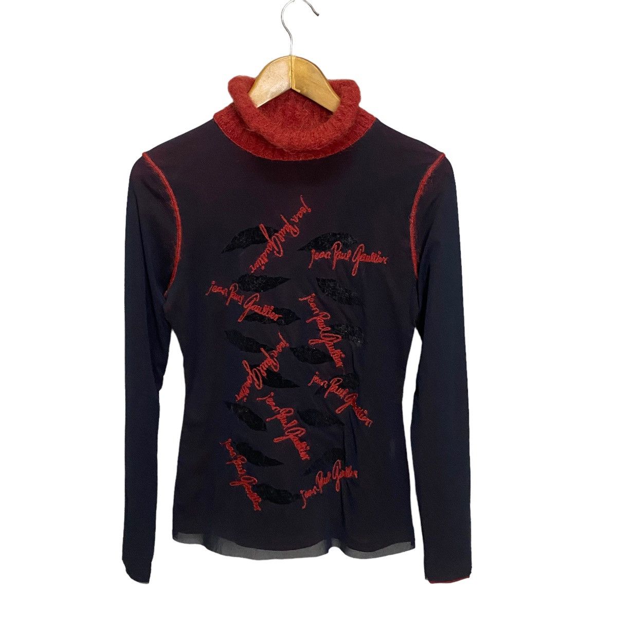 Designer × Jean Paul Gaultier Jean Paul GAULTIER FEMME Logo Embroidery Layered Mesh Top Size S / US 4 / IT 40 - 1 Thumbnail