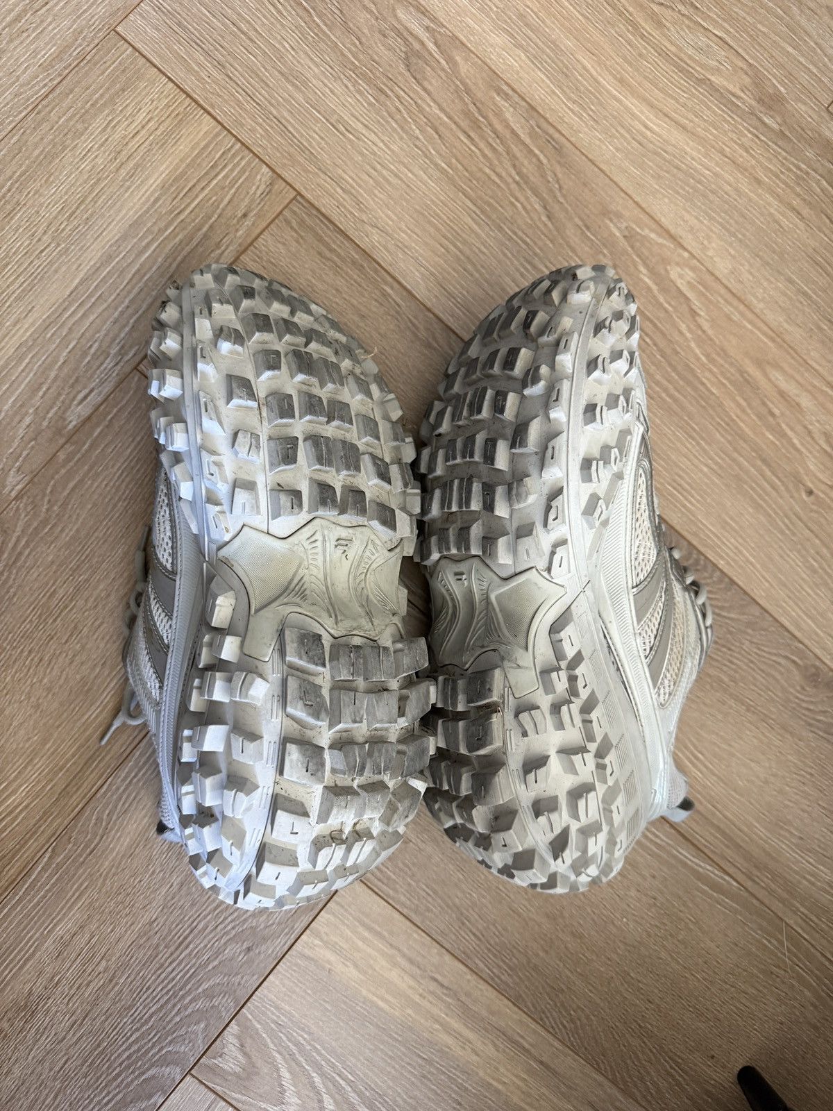 Balenciaga Balenciaga Track Sneakers White Cream Chunky Trainer Size US 9.5 / EU 42-43 - 3 Thumbnail