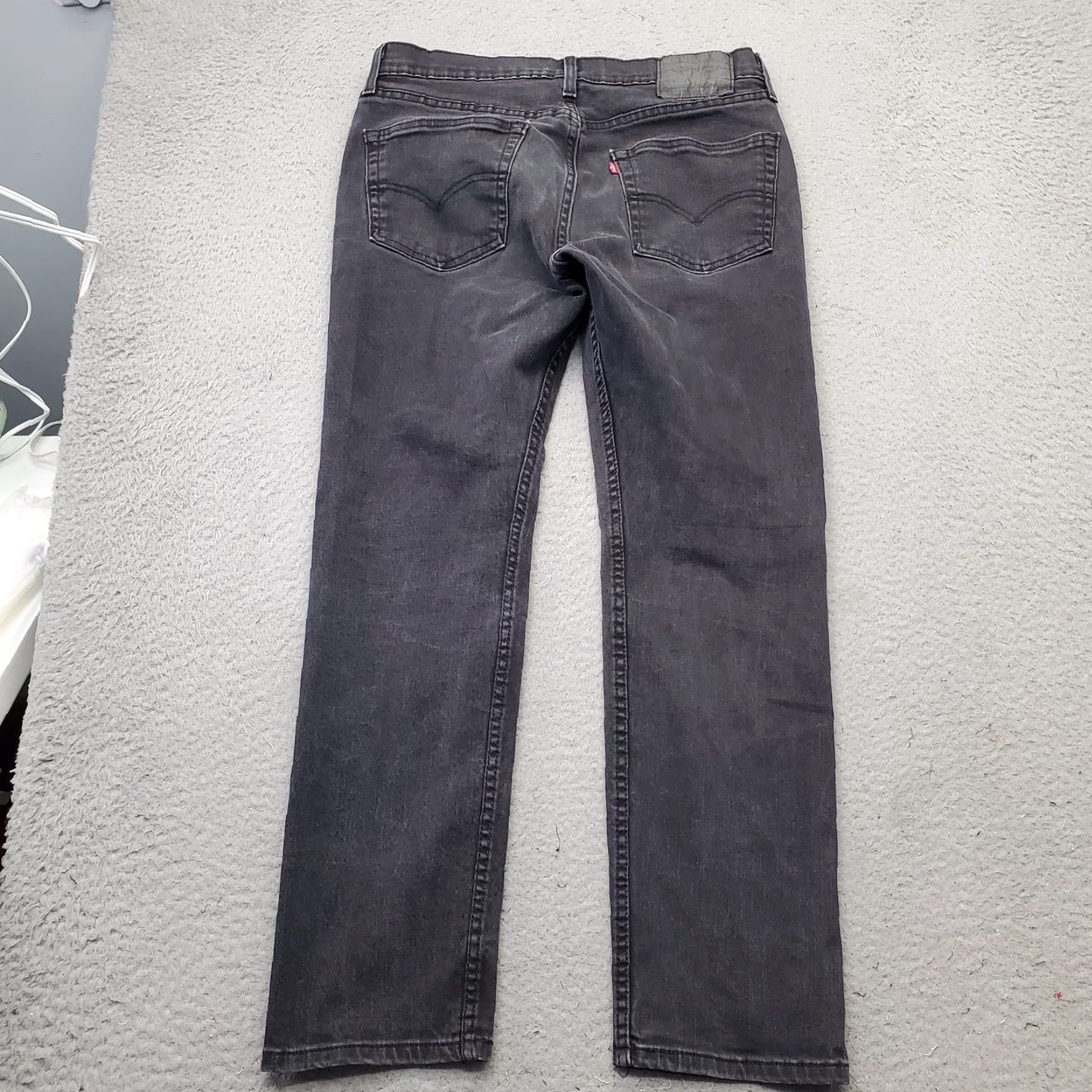 Levi's Levi's 502 Straight Jeans Mens Size 33 Mens Black Denim Stretch Comfort Jeans Size US 33 - 2 Thumbnail
