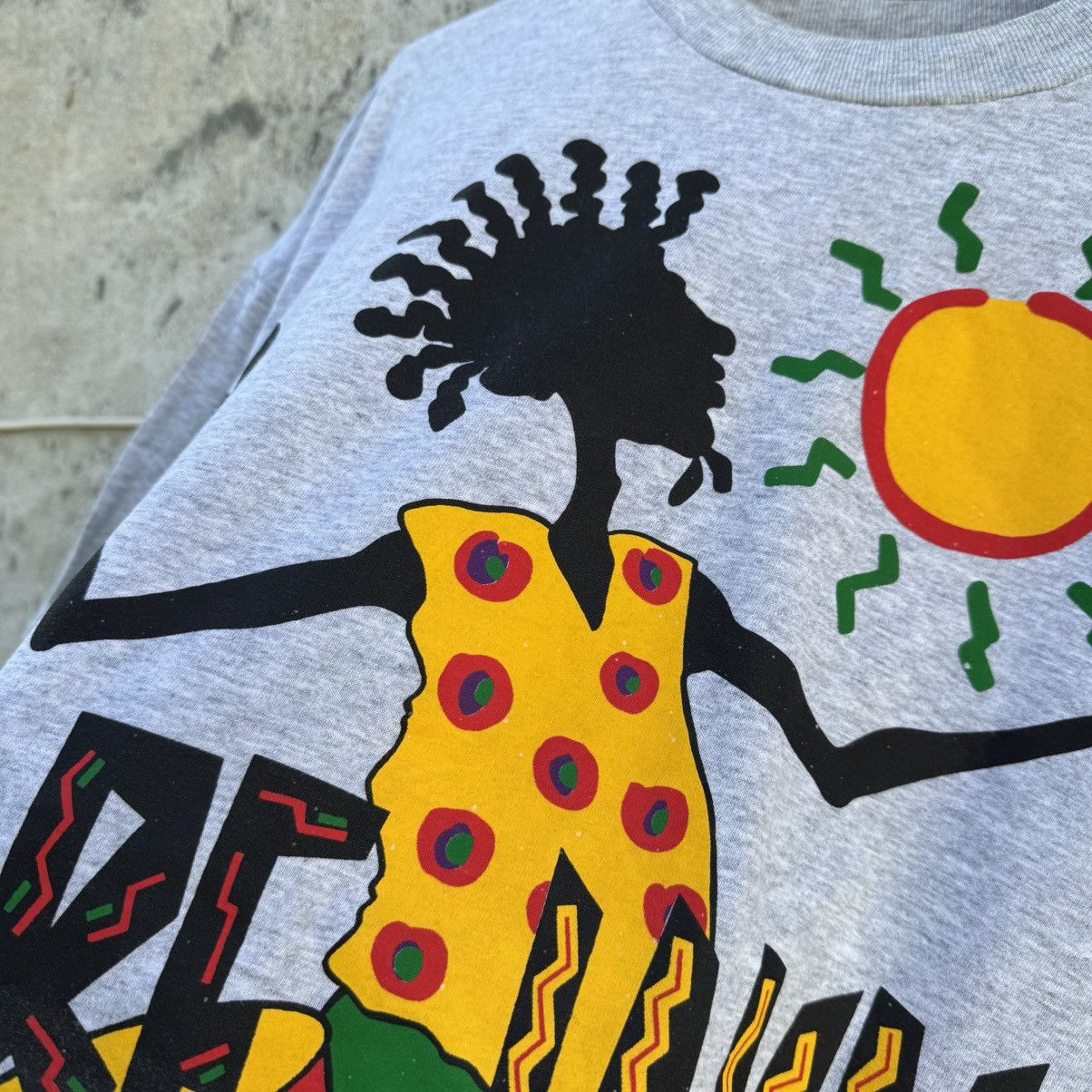 Bob Marley 90s Jamaica We Be Jammin Rastaman Grey Tee Single Stitch XL Size US XL / EU 56 / 4 - 10 Thumbnail