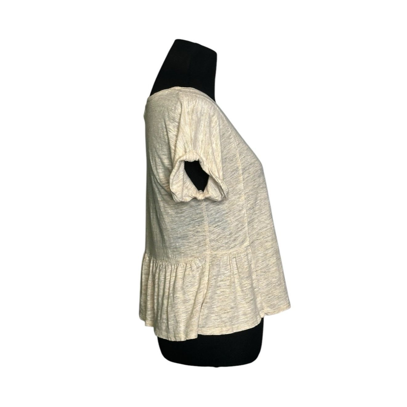 Madewell Madewell Antique Cream Linen Short Sleeves Tee size XS Size XS / US 0-2 / IT 36-38 - 9 Thumbnail