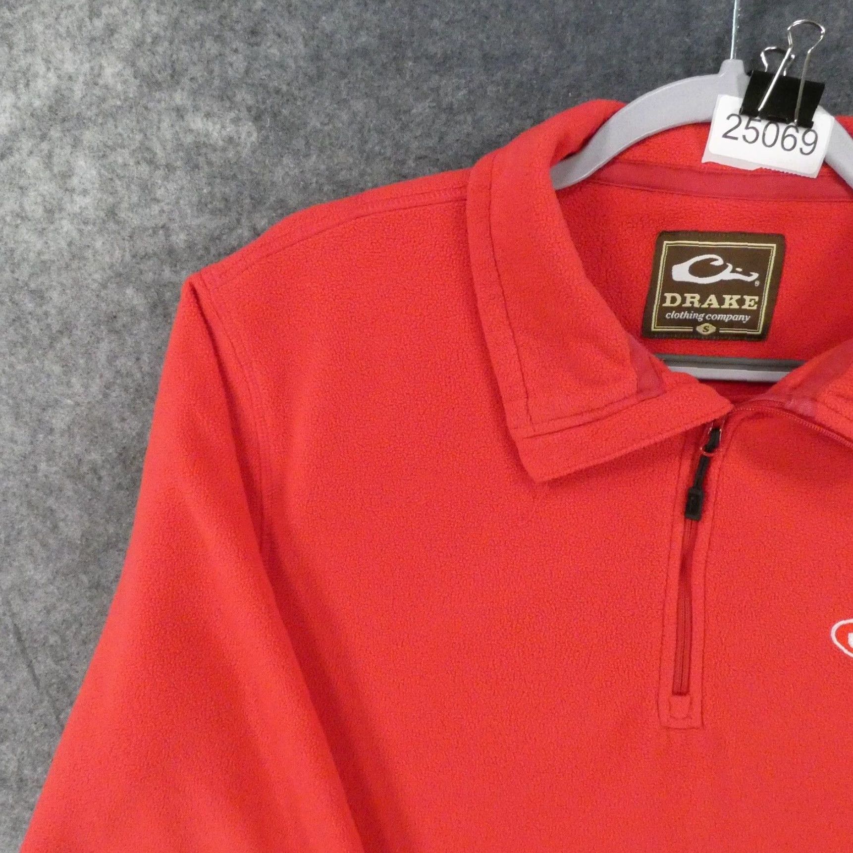 Vintage Drake Mens Small Long Sleeve Red Fleece 1/4 Zip Pullover w Logo Size US S / EU 44-46 / 1 - 3 Thumbnail