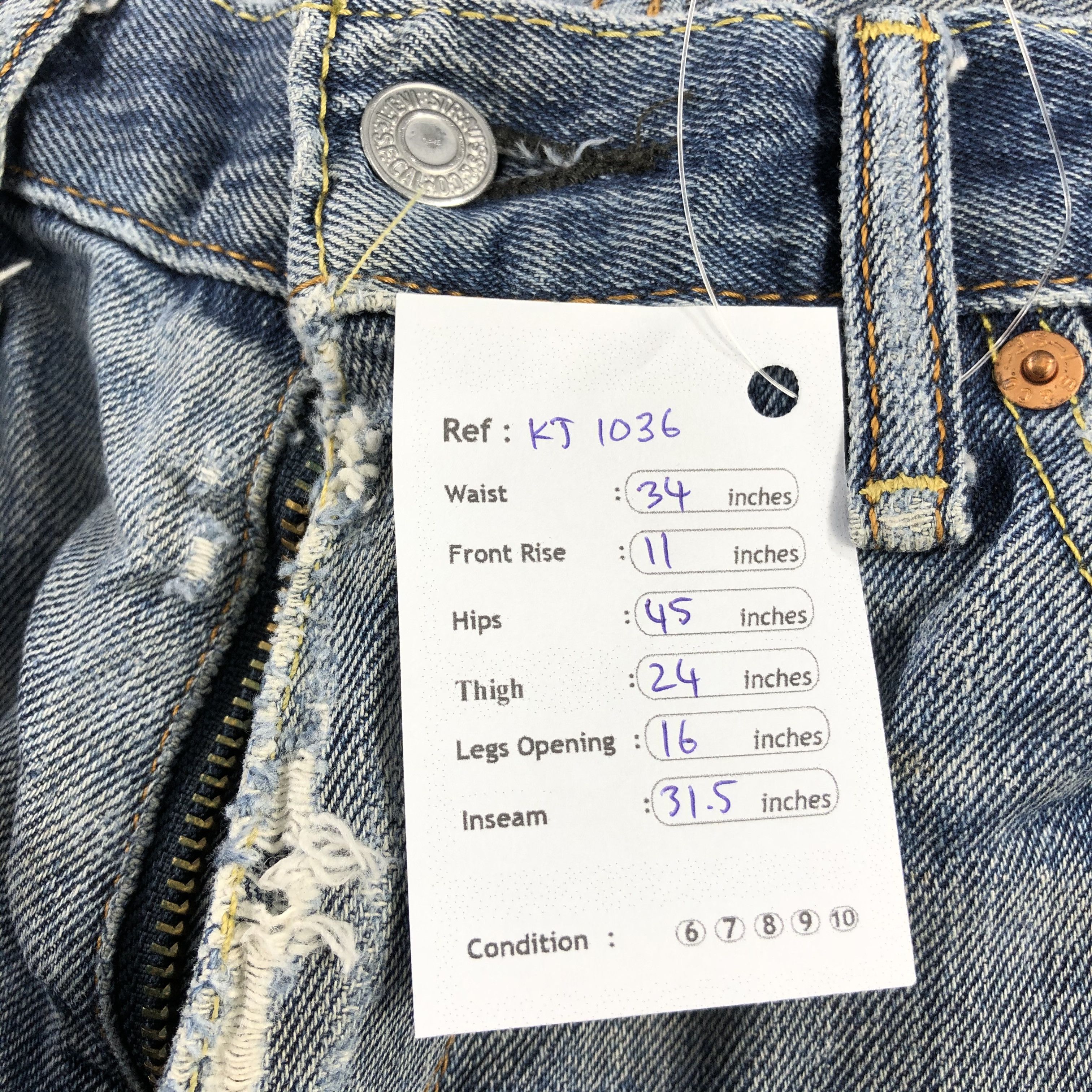 Levi's Vintage Levi's 505 Jeans Distressed Denim KJ1036 Size US 32 / EU 48 - 19 Thumbnail