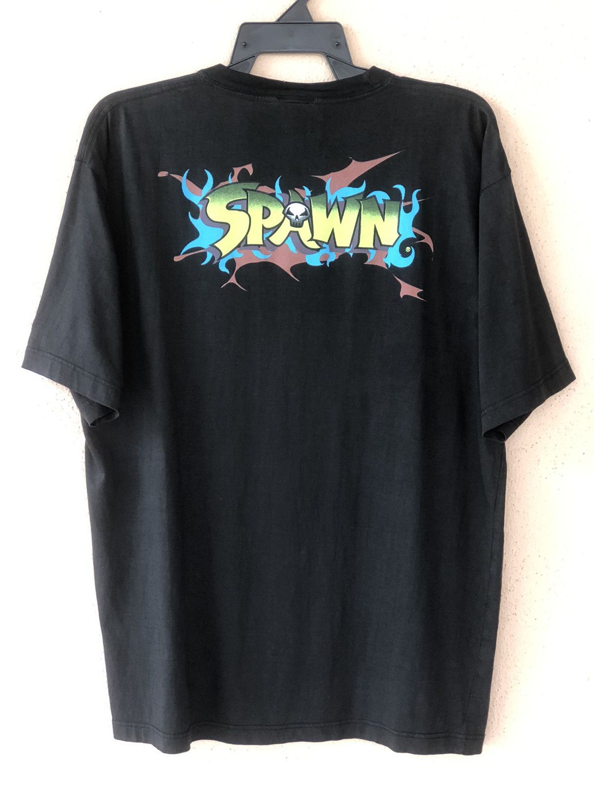 image of 90's Spawn Action Horror Movie Promo Tee in Black, Men's (Size XL)