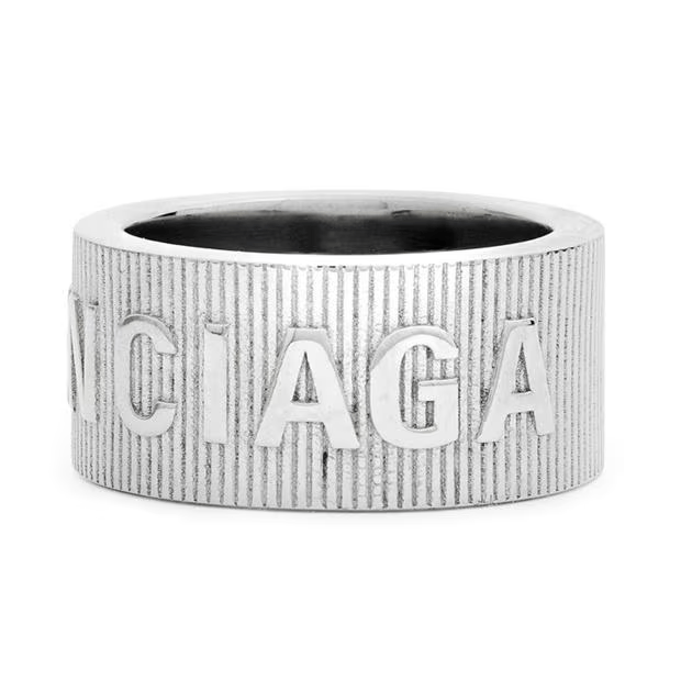 Balenciaga Force Striped Ring 60 Size ONE SIZE - 2 Thumbnail