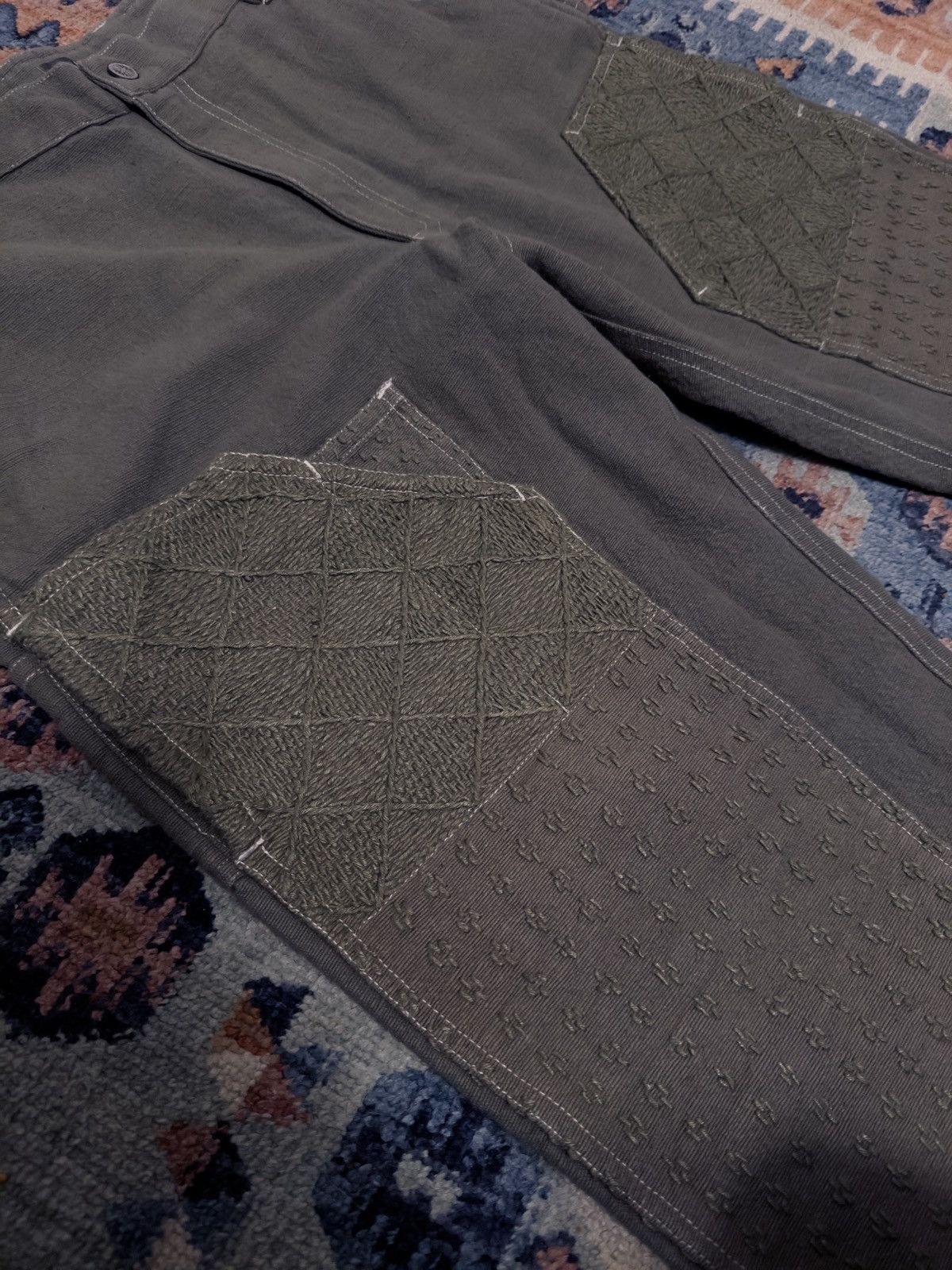 18 East 18 EAST DOUBLE KNEE WORK PANT - AGED SAGE Size US 34 / EU 50 - 4 Thumbnail