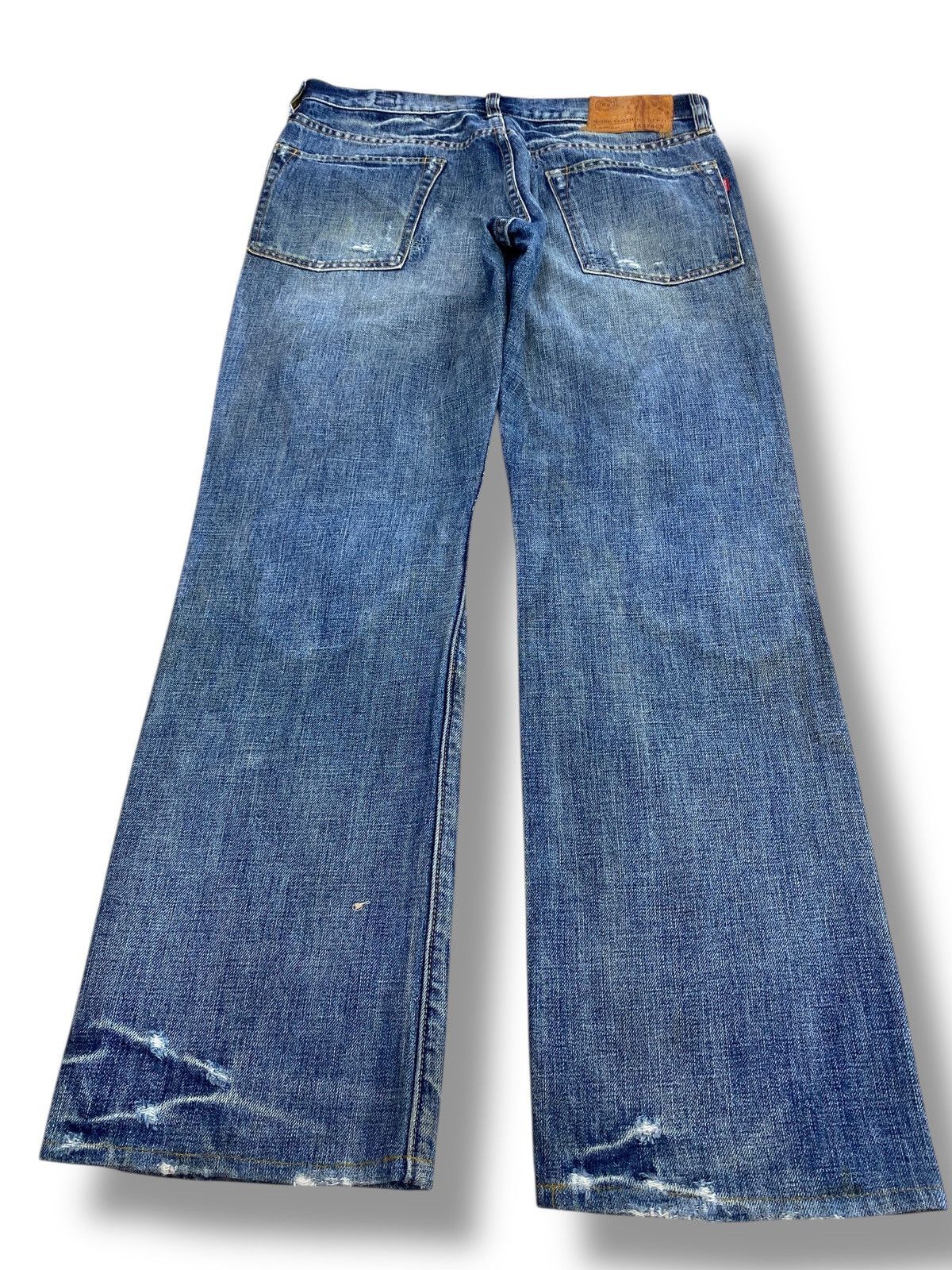 Other Japanese Brand Acid Blue Wash Style Distressed Jeans Size US 32 / EU 48 - 3 Thumbnail