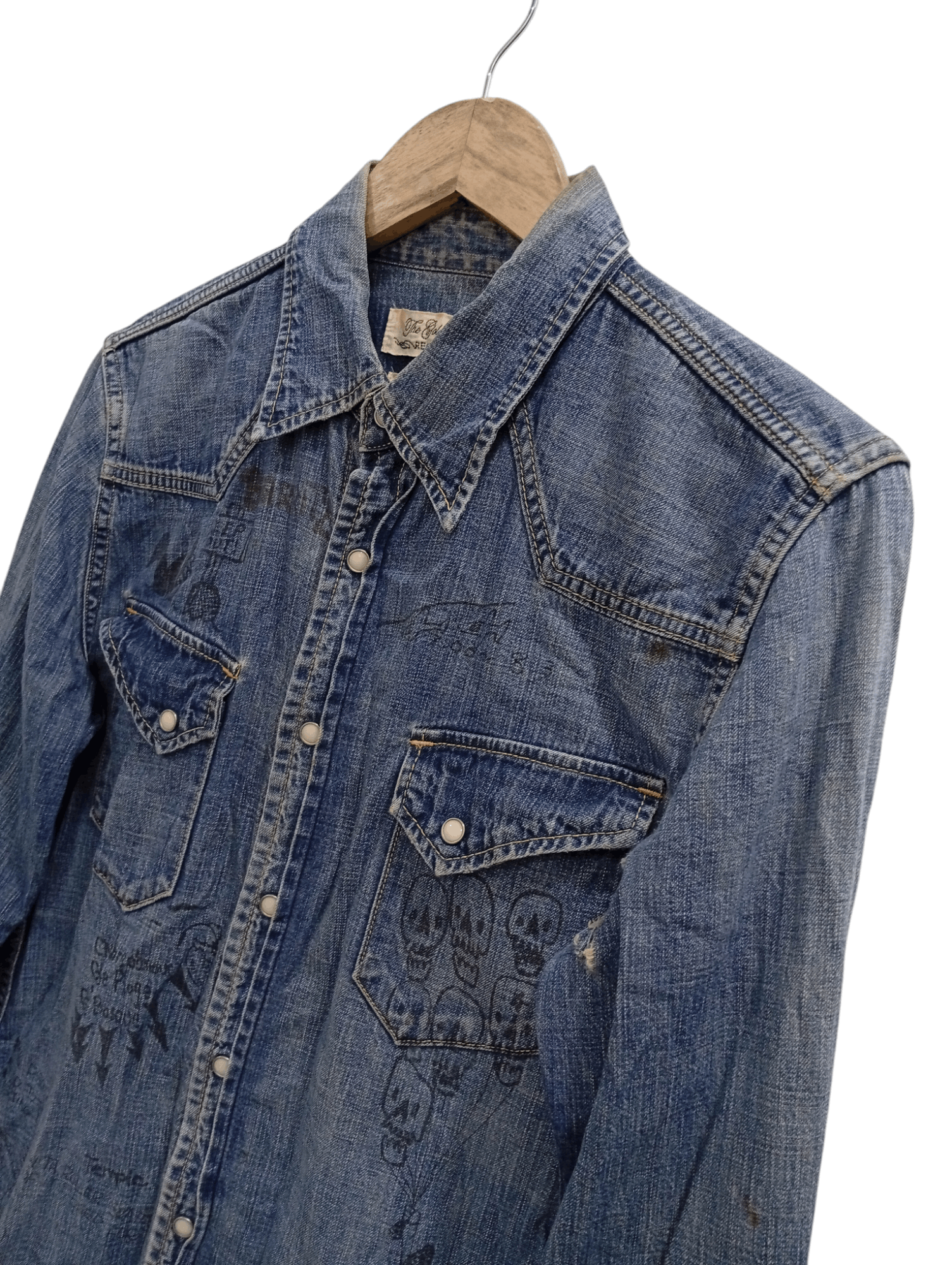 Japanese Brand × Remi Relief 🔥🔥Remi Relief Artwork Denim Chambray Shirt Size US M / EU 48-50 / 2 - 6 Thumbnail