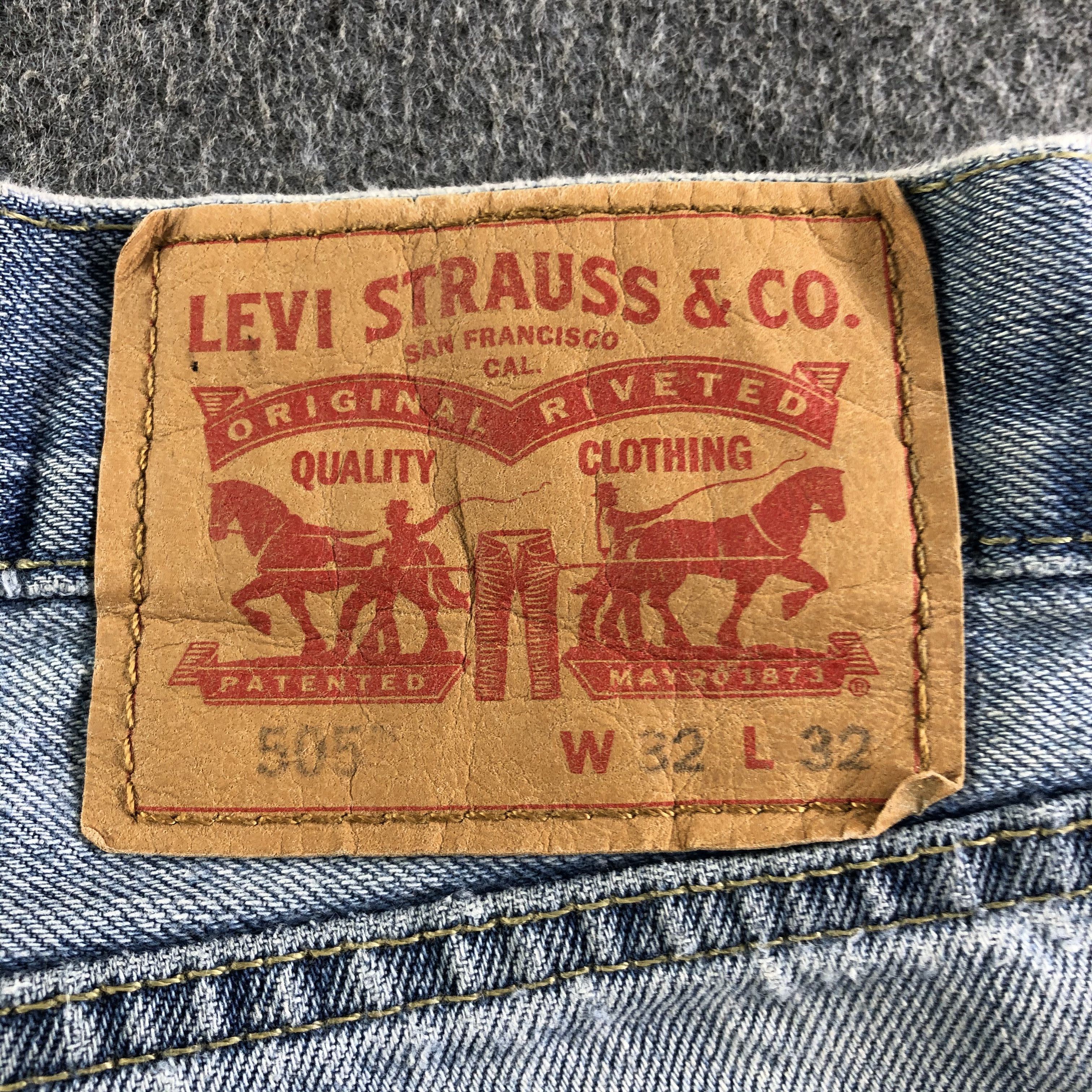 Levi's Vintage Blue Wash Levis 505 Jeans-J4444 Size US 33 - 5 Thumbnail