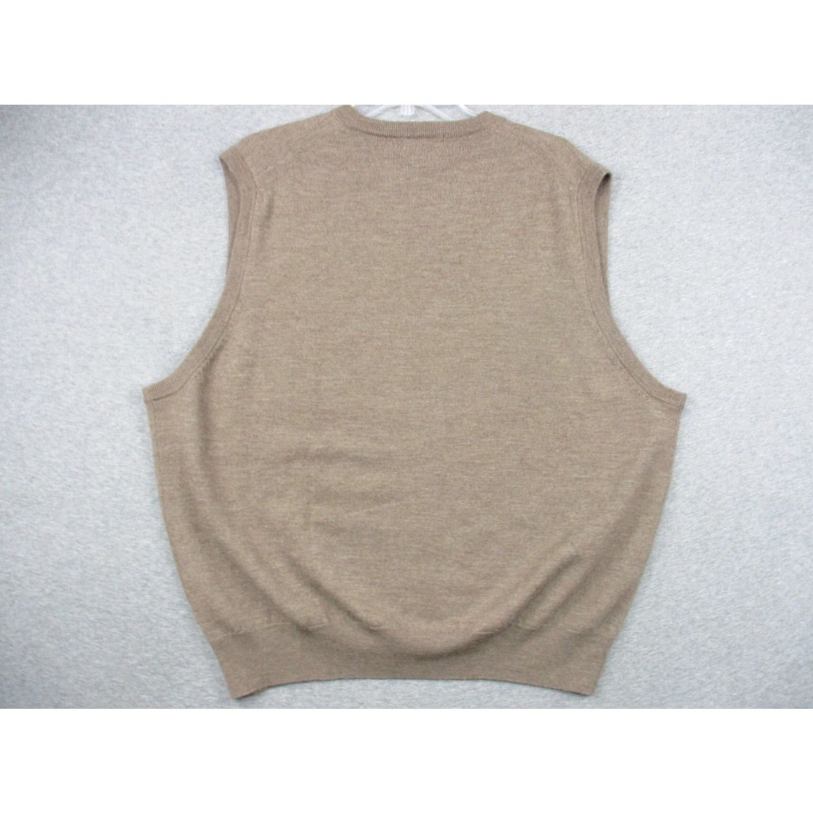 Peter Millar Peter Millar Crown Sweater Vest XXL Brown Merino Wool Golf Vest Mens Big & Tall 90s Preppy Designer Wool Knit V-Neck Sleeveless Cable-Knit Size US XXL / EU 58 / 5 - 4 Thumbnail