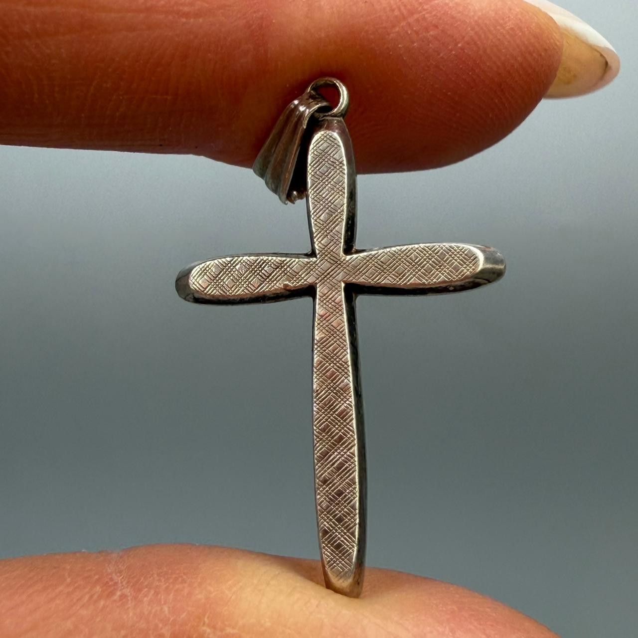 Sterling Silver Vintage German Sterling Silver 925 Cross Pendant Size ONE SIZE - 9 Thumbnail