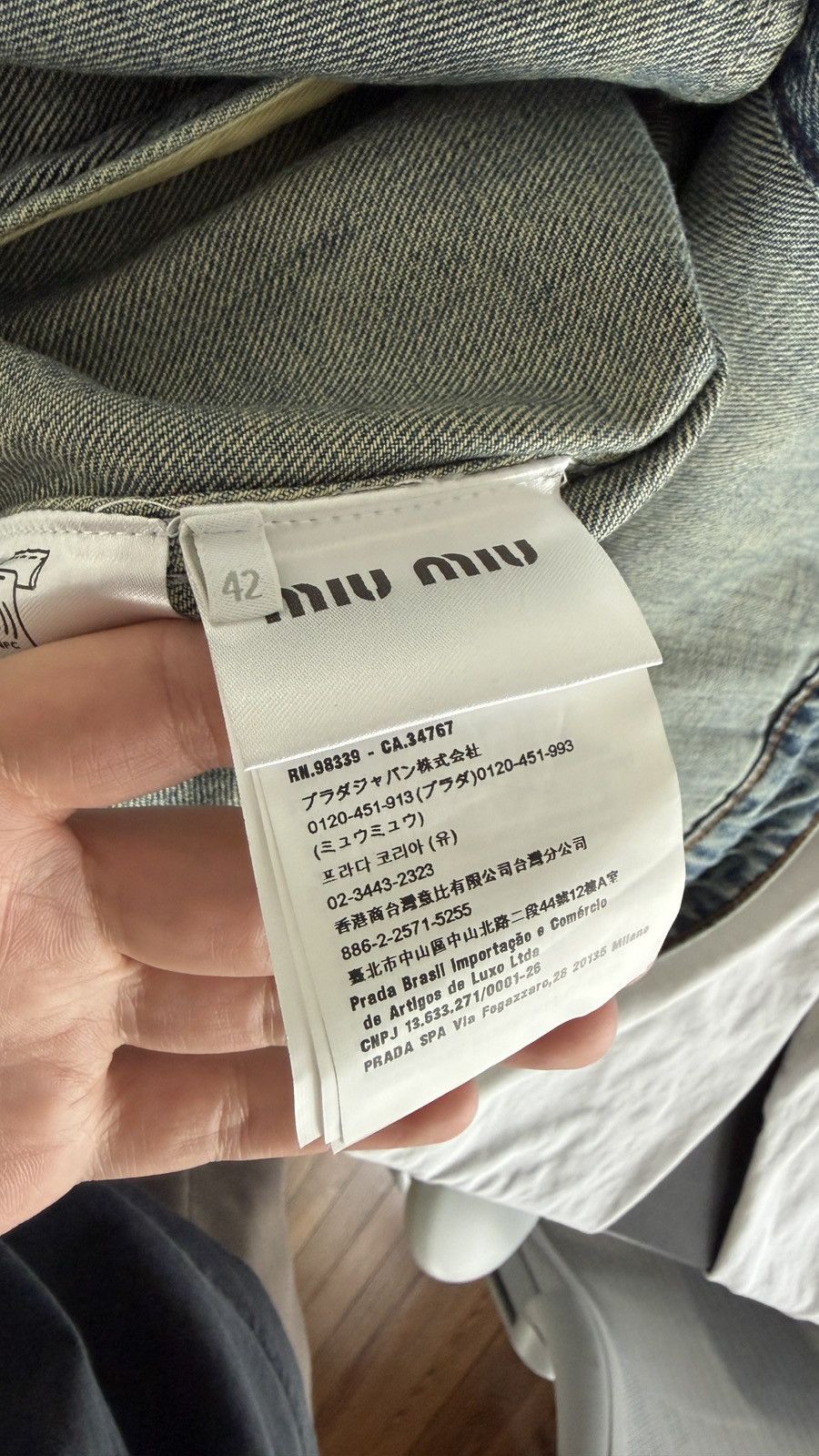 Miu Miu MIU MIU DENIM TRUCKER JACKET Size US L / EU 52-54 / 3 - 10 Thumbnail
