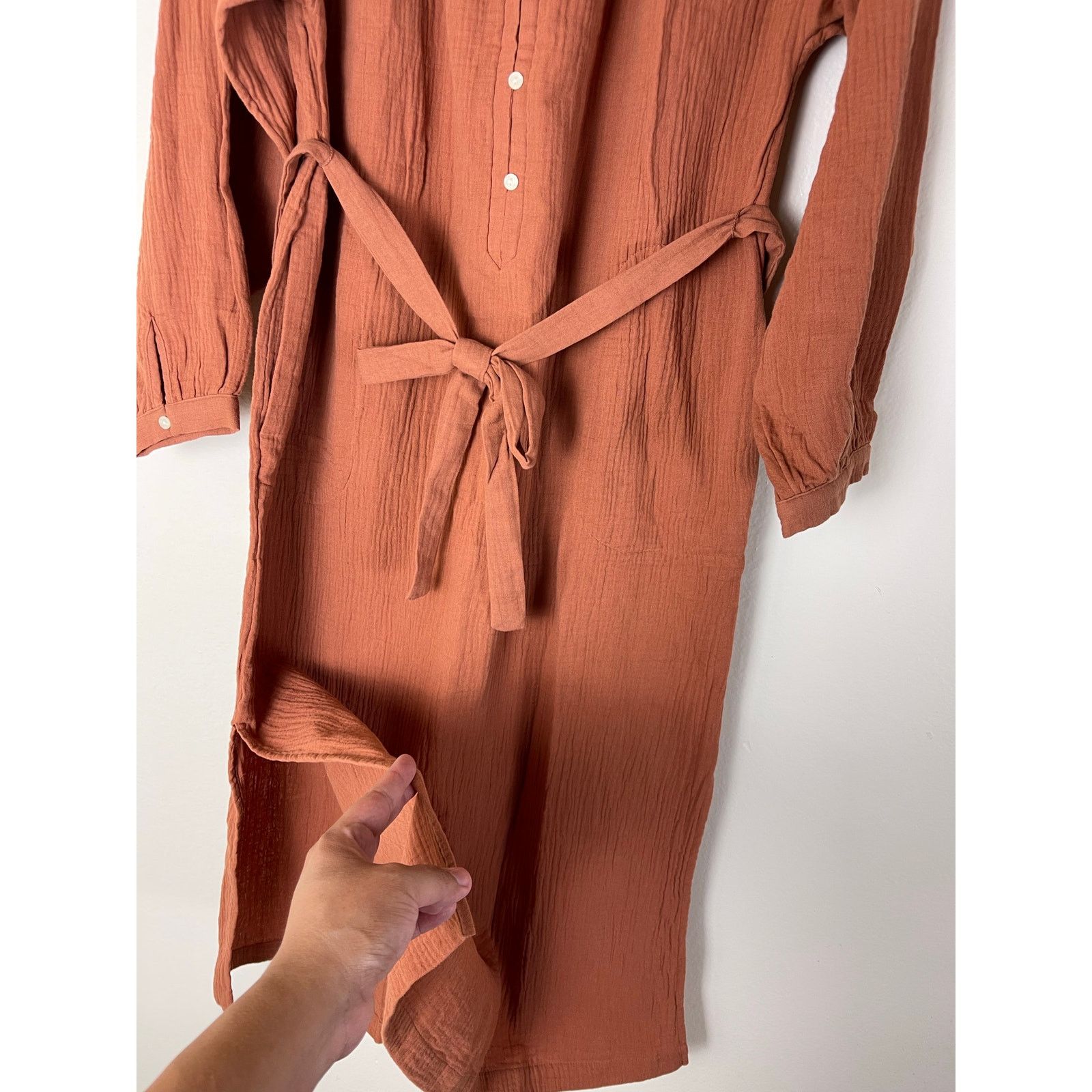 Other Women's Universal Thread Rust Balloon Sleeve Shirtdress - M Size M / US 6-8 / IT 42-44 - 6 Thumbnail