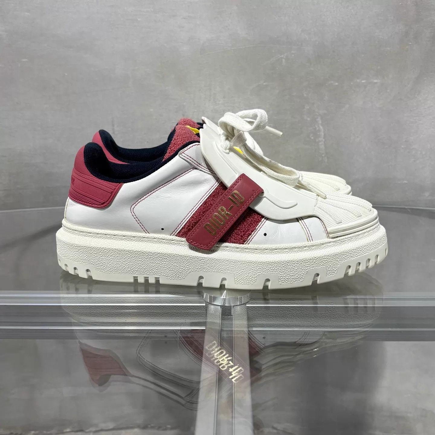 Dior Dior B23 White Red Women's 37 Sneakers Size US 6.5 / IT 36.5 - 4 Thumbnail