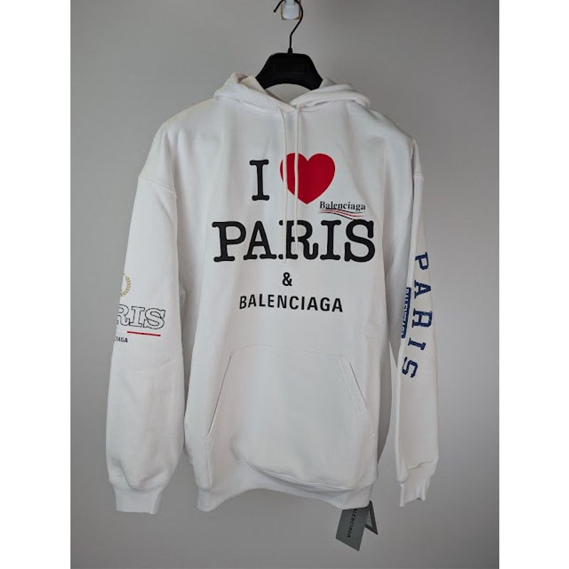 Balenciaga o1rshd1 I ❤️ Paris & Balenciaga Political Campaign Hoodie Size US XS / EU 42 / 0 - 1 Thumbnail