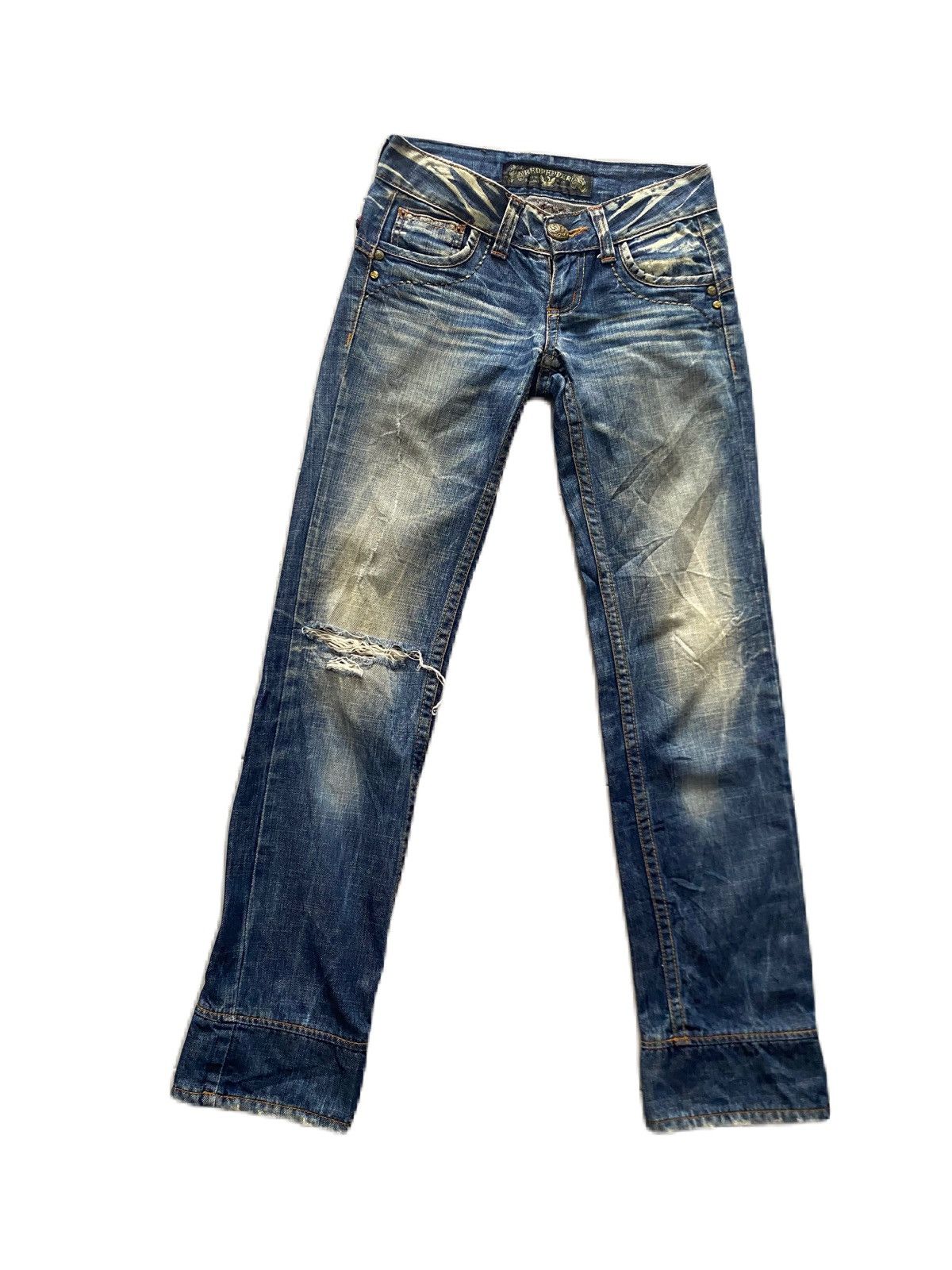 If Six Was Nine × Japanese Brand × Le Grande Bleu (L.G.B.) RED PEPPER SLIM TYPE JAPAN BRAND RIPPED DESIGN RARE STYLE Size US 28 / EU 44 - 2 Thumbnail