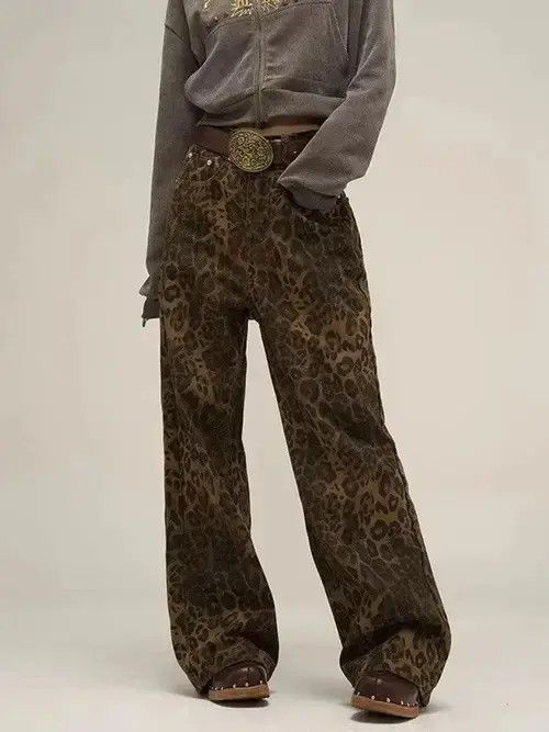 Japanese Brand × Vintage Vintage Leopard Jeans Women Denim Pants Size 27" / US 4 / IT 40 - 1 Thumbnail