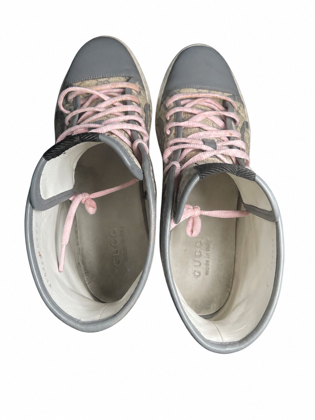 Gucci Gucci GG Supreme Beige Pink High Top SZ 9.5 Size US 9.5 / EU 42-43 - 8 Thumbnail