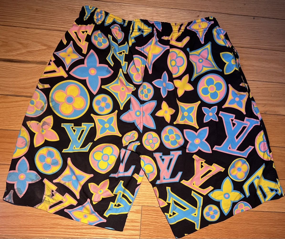 Imran Potato Imran Potato “Louis Vuitton” Shorts Black Size US 32 / EU 48 - 2 Thumbnail