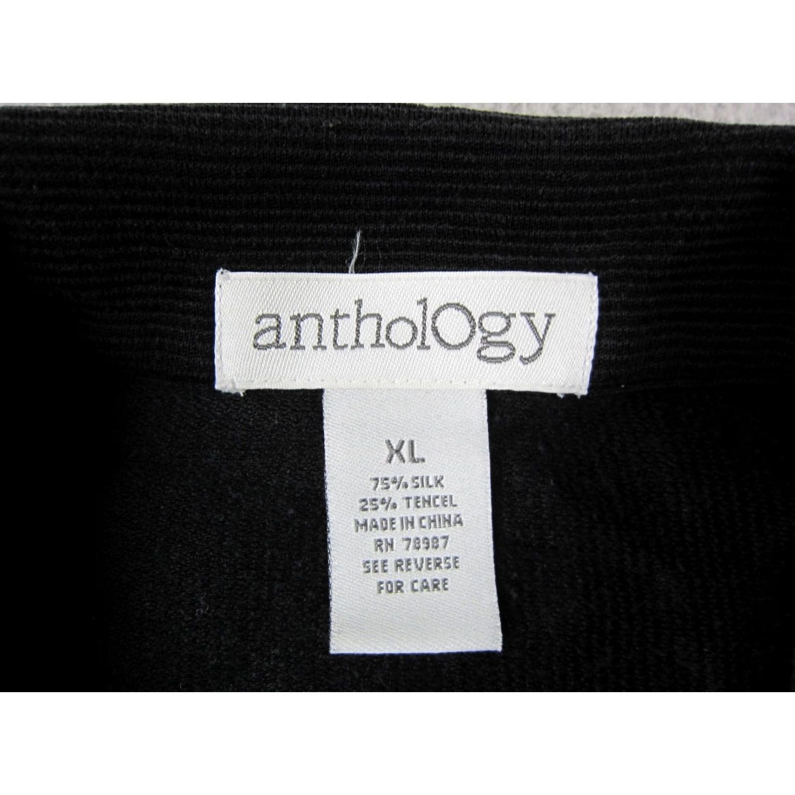 Vintage Anthology Shirt Mens XL Black Silk Tencel Button Up Corduroy Classic 90s Outdoor Casual Size US XL / EU 56 / 4 - 3 Thumbnail