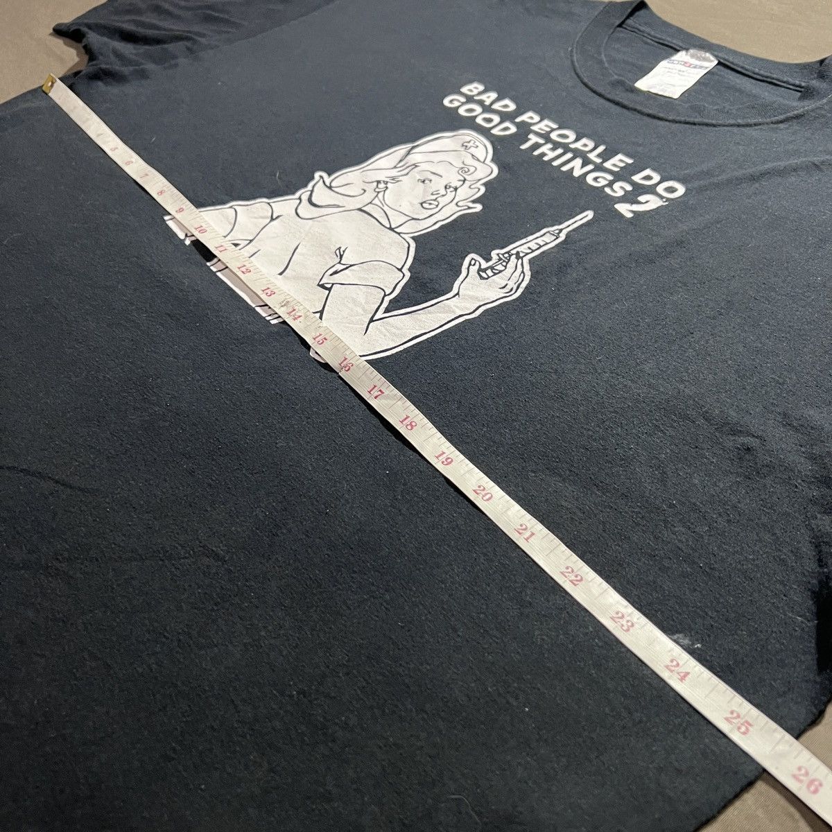 Vintage Y2K BAD PEOPLE DO GOOD THINGS 2 Nurse Humor Funny Graphic2XL Size US XXL / EU 58 / 5 - 6 Thumbnail
