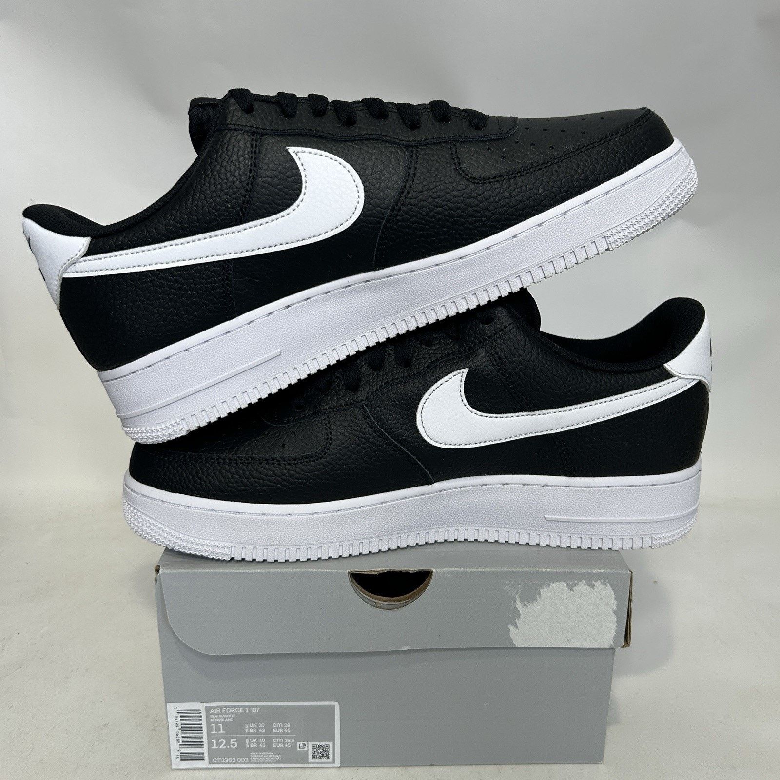 Nike Nike Air Force 1 '07 Shoes “Black White” CT2302-002 Size US 11 / EU 44 - 3 Thumbnail
