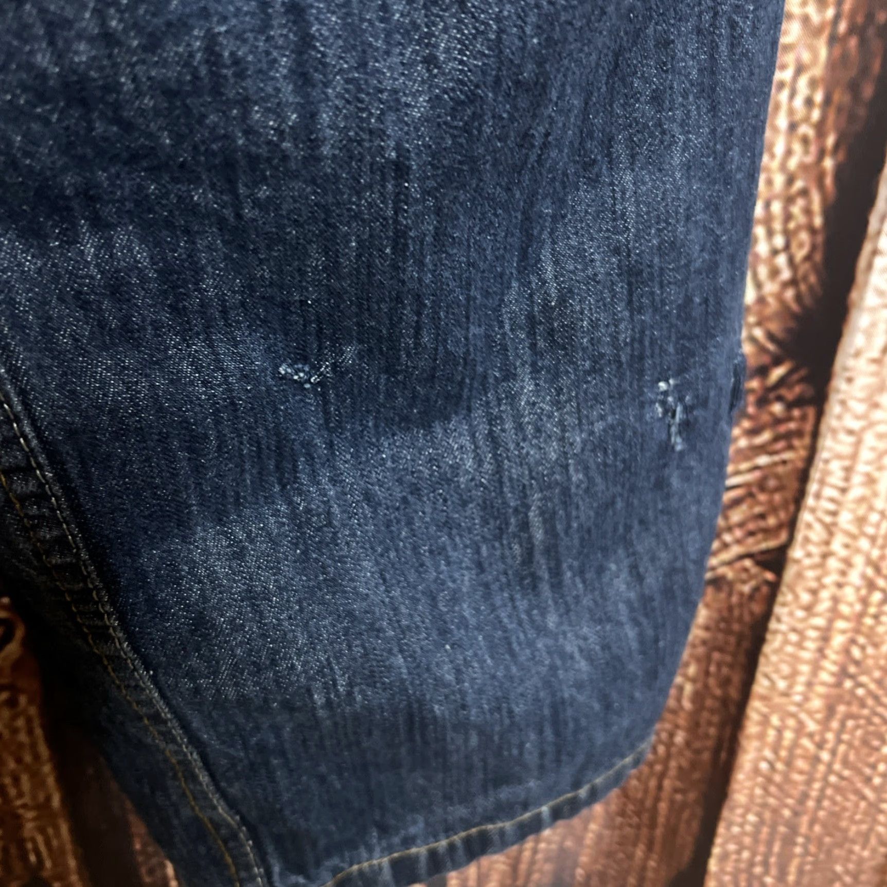 Vintage Iron Workers Jeans Mens 40 Regular Blue Denim Lined 0398 Straight Re reinforced Moto Protective Lining 33in Inseam Size US 40 / EU 56 - 5 Thumbnail
