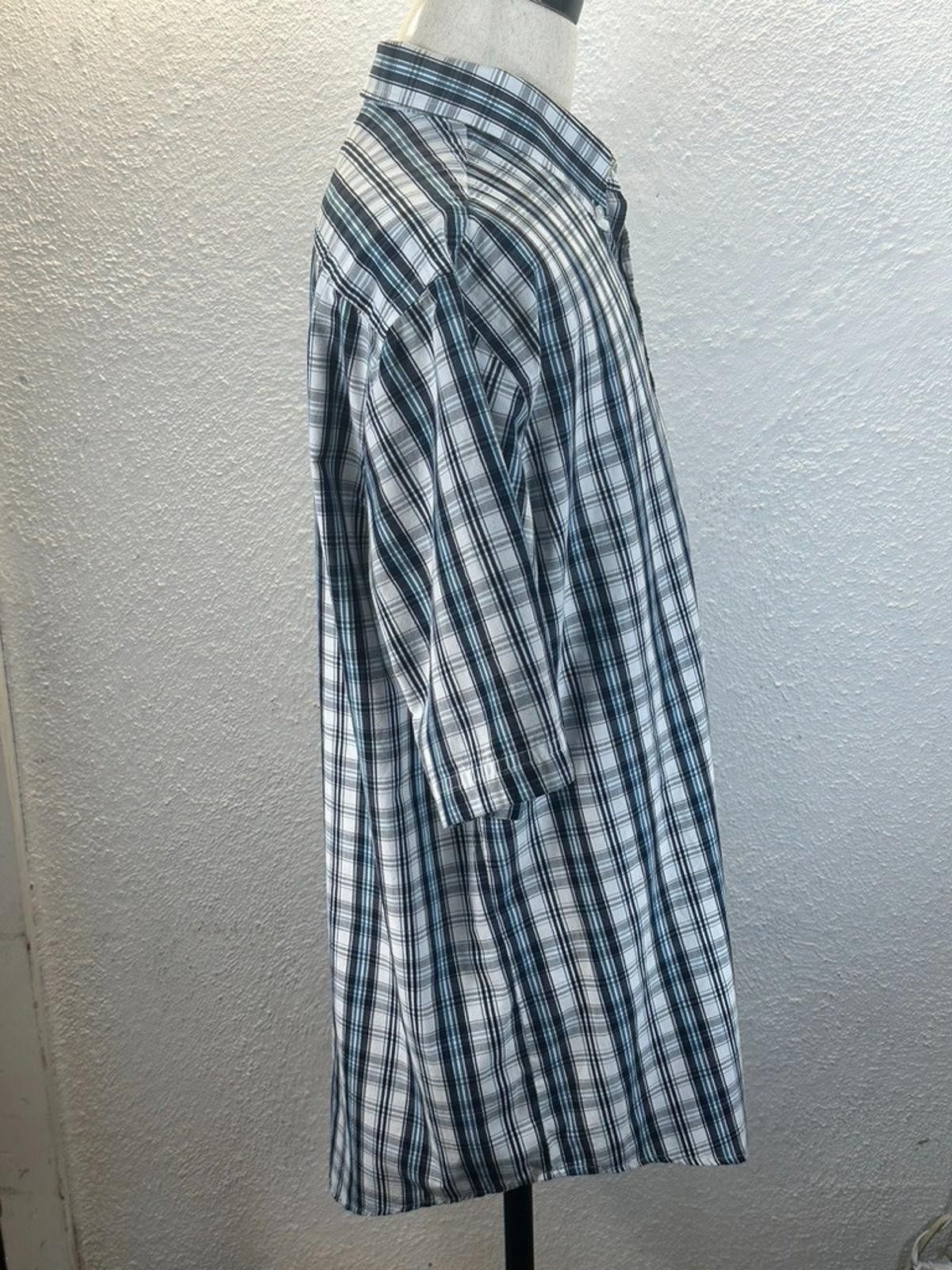 Croft & Barrow Croft & Barrow Men's XL Blue Plaid Button Down Shirt Size US XL / EU 56 / 4 - 4 Thumbnail