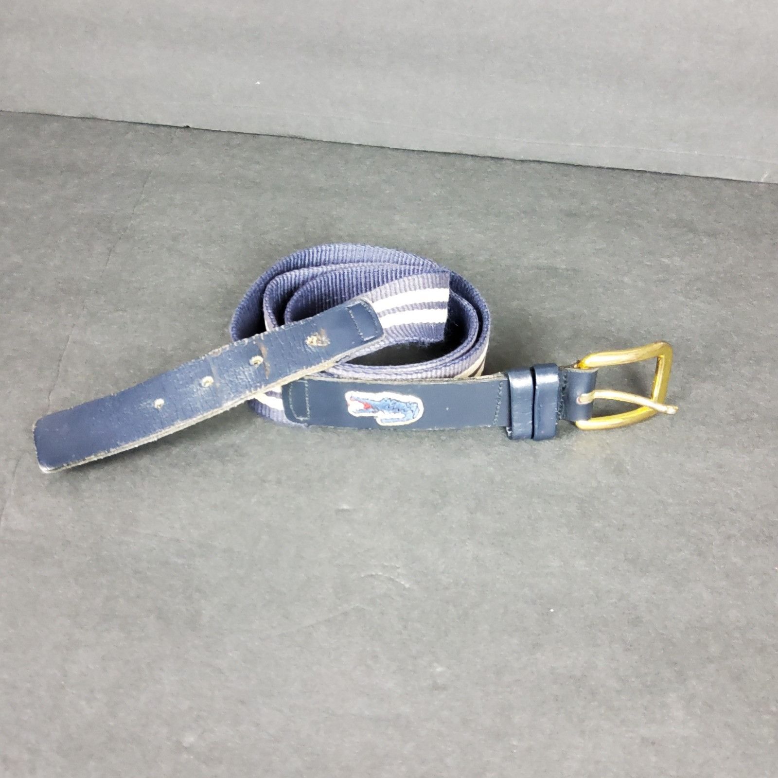 Lacoste Vintage Lacoste Blue Belt Size 38 Brass Buckle Size 38 - 1 Thumbnail