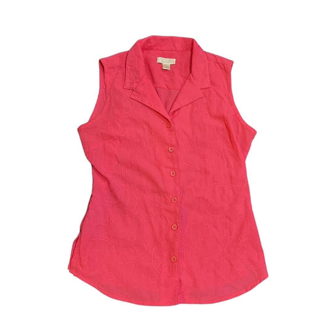 Other Christopher & Banks Button Vest Sleeveless Blouse Vintage Size L / US 10 / IT 46 - 1 Thumbnail