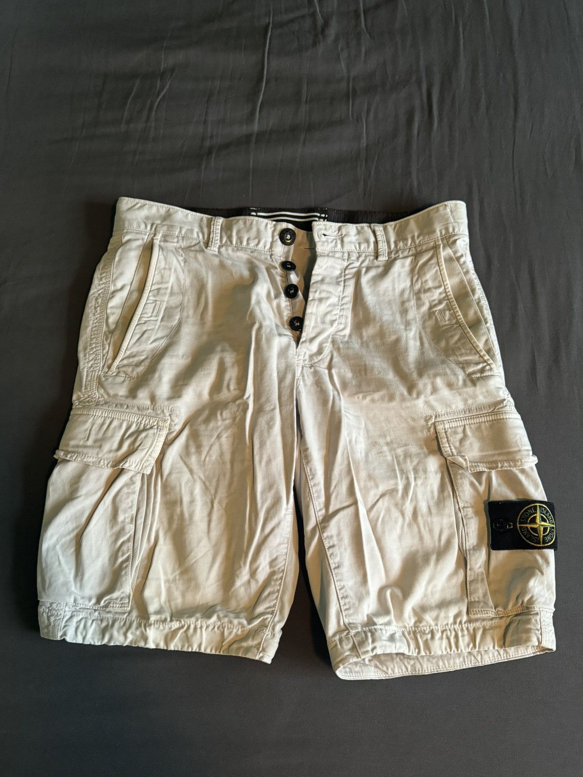 image of Stone Island Cargo Short in Beige, Men's (Size 30)