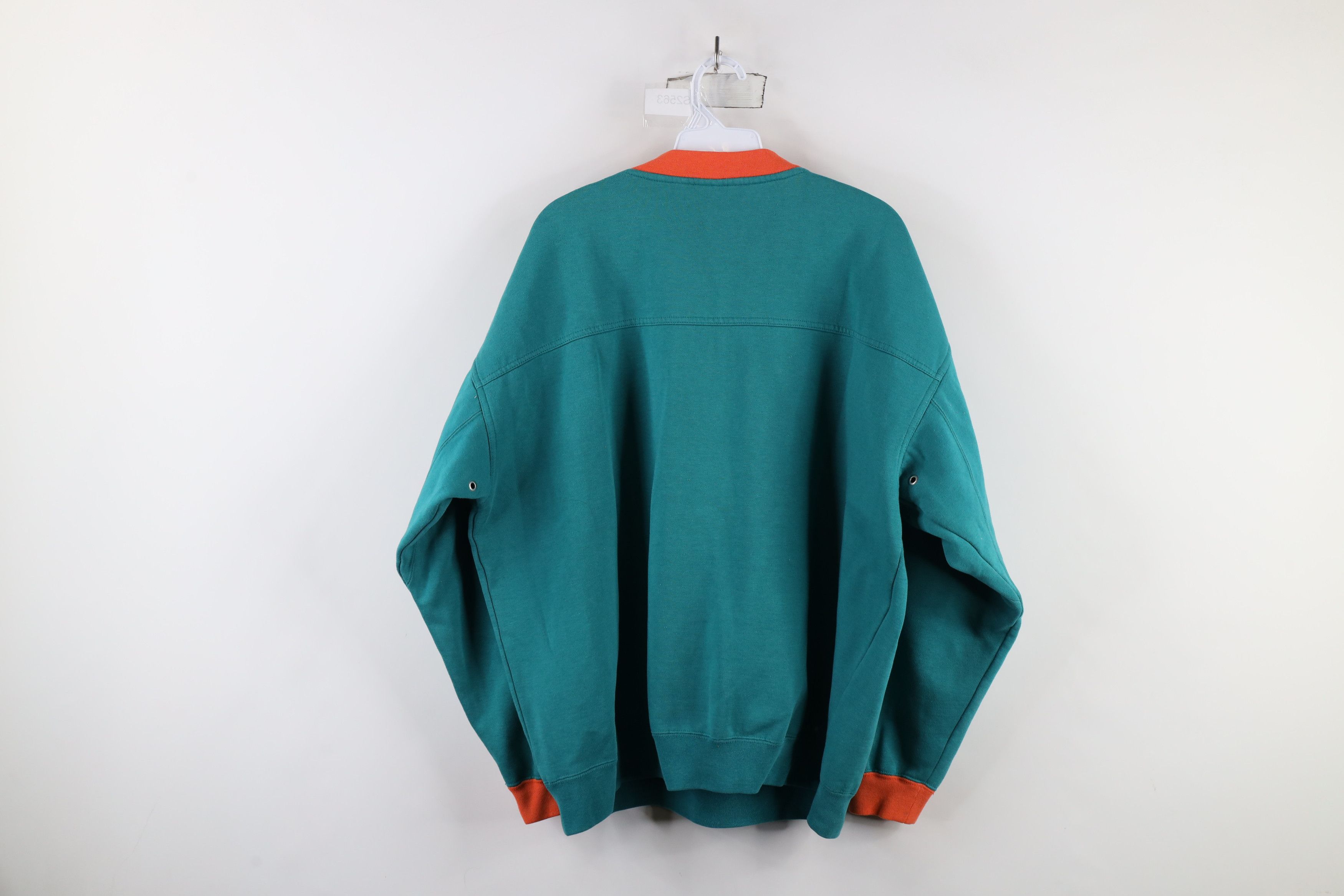 Vintage Vintage 90s Out Miami Dolphins Football Sweatshirt Teal Size US L / EU 52-54 / 3 - 11 Thumbnail
