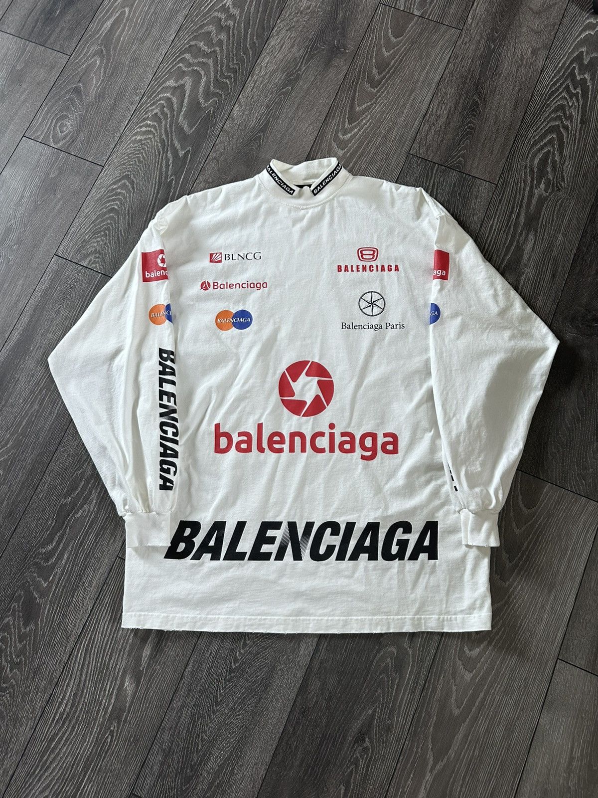 BALENCIAGA PARIS ロンT Balenciaga balenciaga racing sponsor longsleeve tshirt | Grailed
