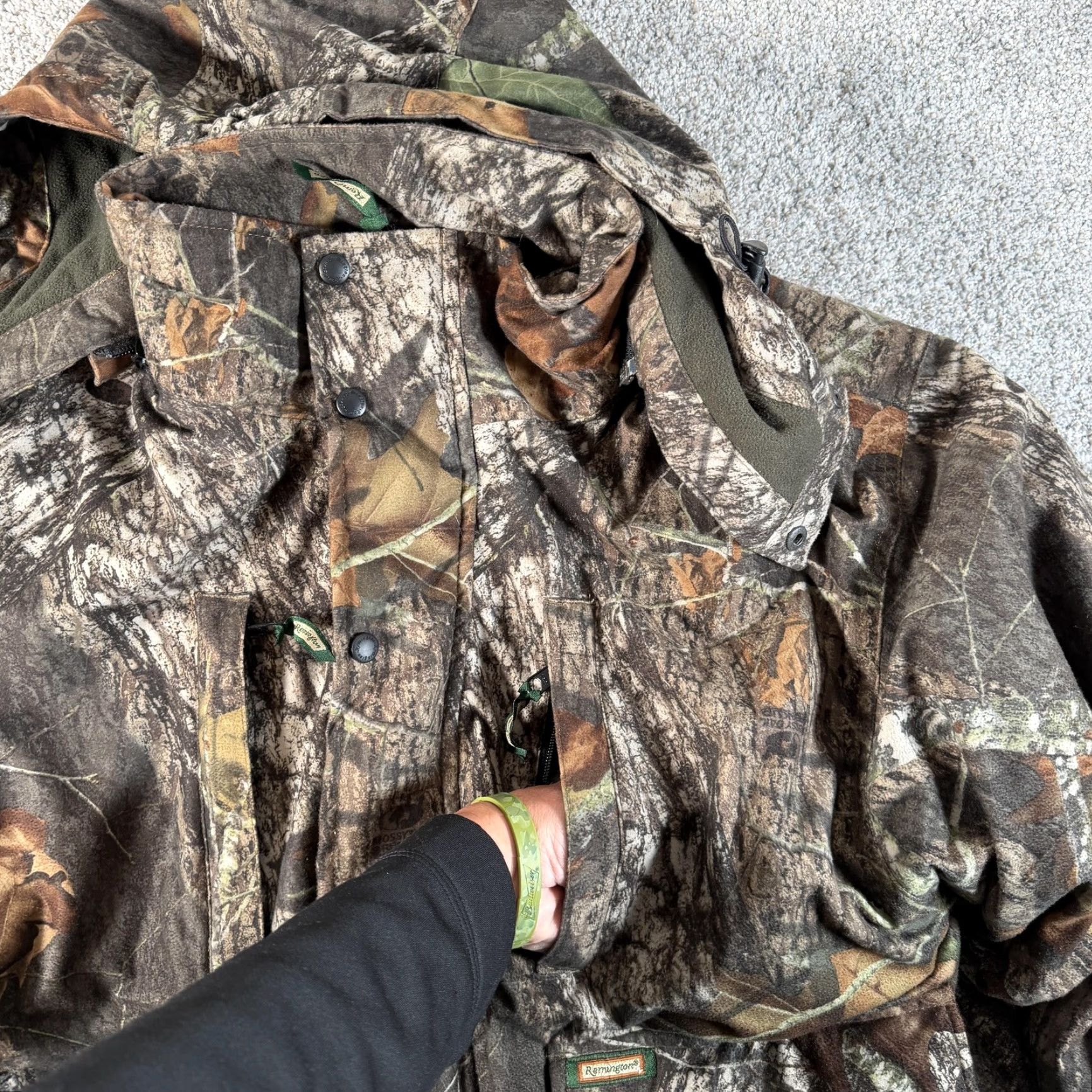 Remington 3-in-1 Insulated Hunting Jacket Mens XL Camo Multi Guard Thermore Coat