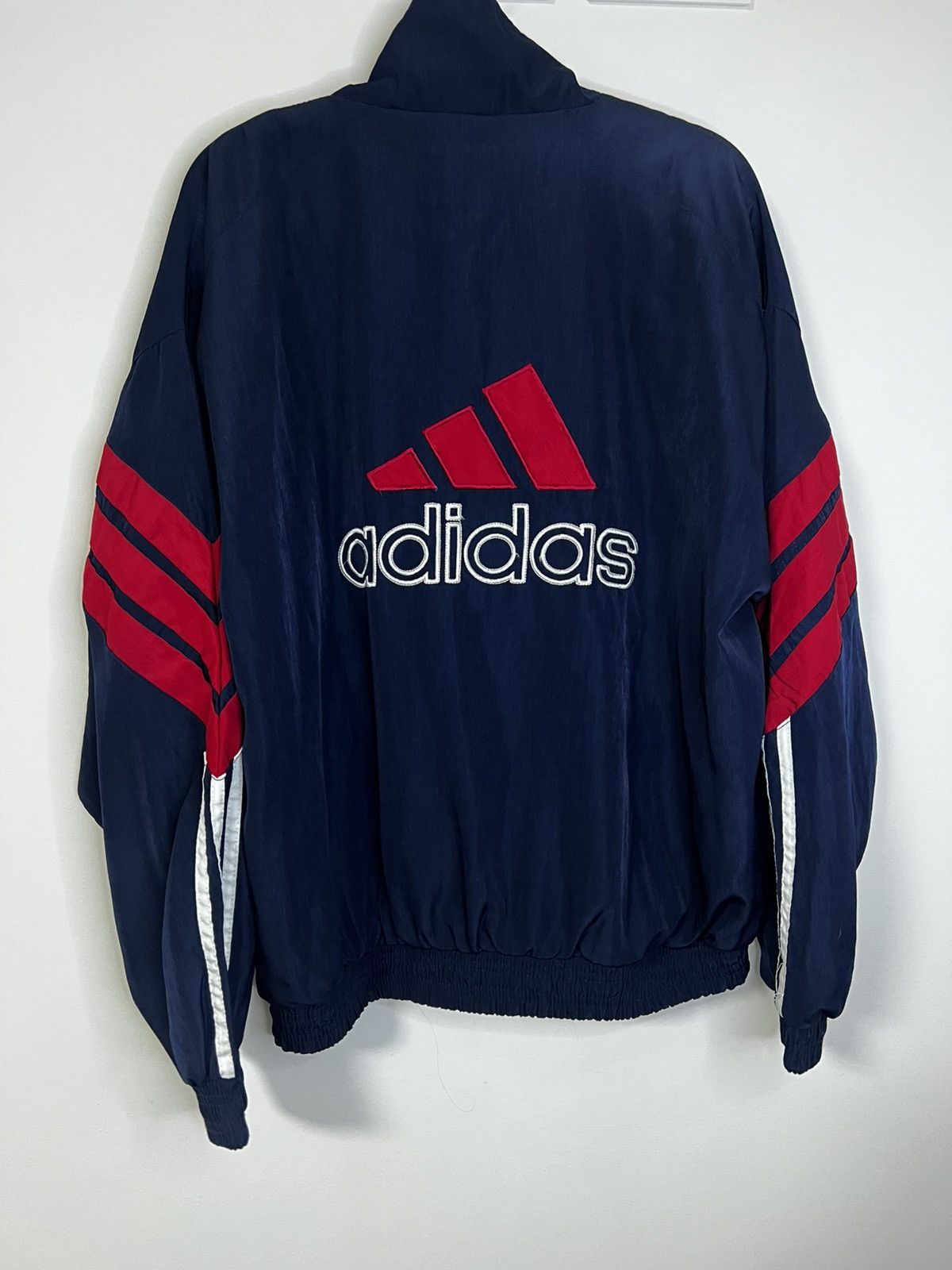 Adidas Adidas windbreaker jacket L blue red vintage Size US L / EU 52-54 / 3 - 1 Thumbnail
