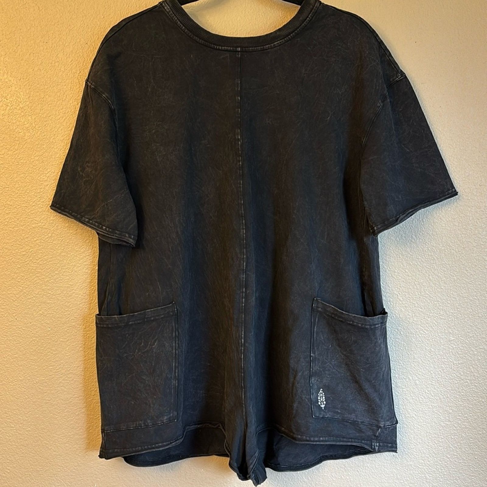 Free People FREE PEOPLE Movement HOT SHOT TEE ROMPER Shorts Washed Black Size 27" / US 4 / IT 40 - 2 Thumbnail