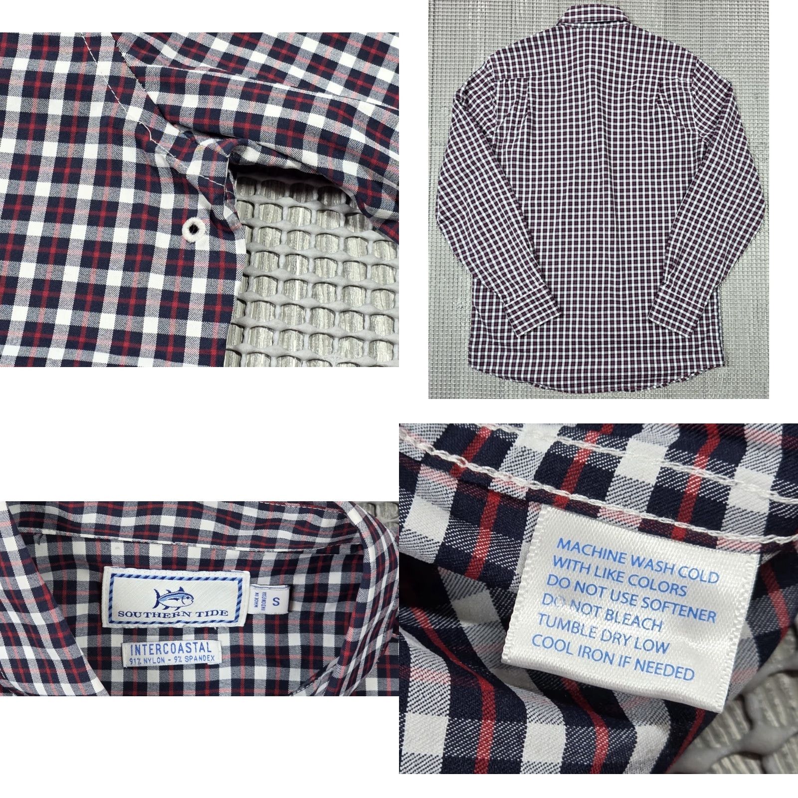 Southern Tide Southern Tide Intercoastal Shirt Men S Red Check Performance Regular Fit Size US S / EU 44-46 / 1 - 8 Thumbnail